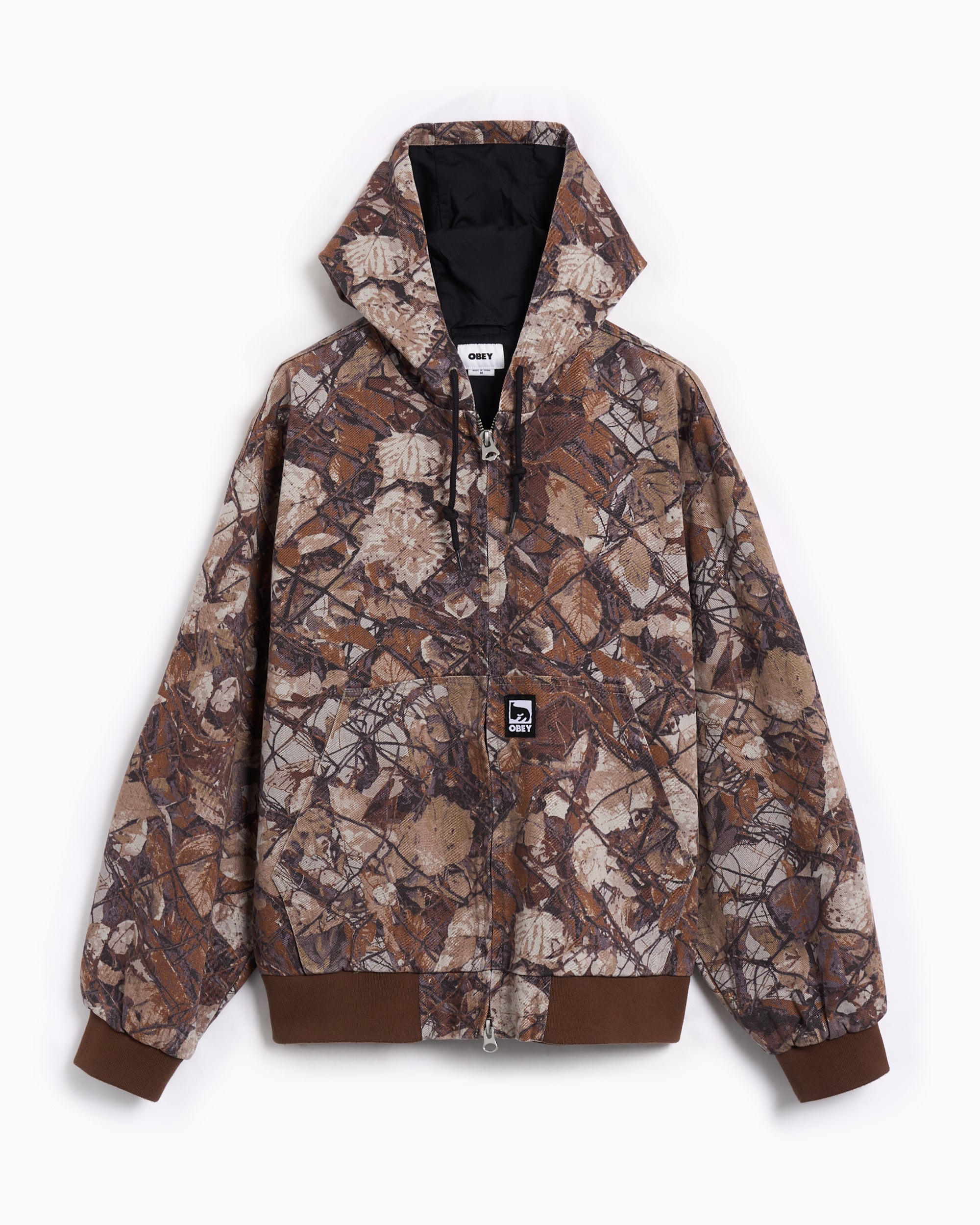 Sweatshirts OBEY Clothing Glen Graphic Relaxed Men's Zip-Up Sweatshirt - 121800593-FNC