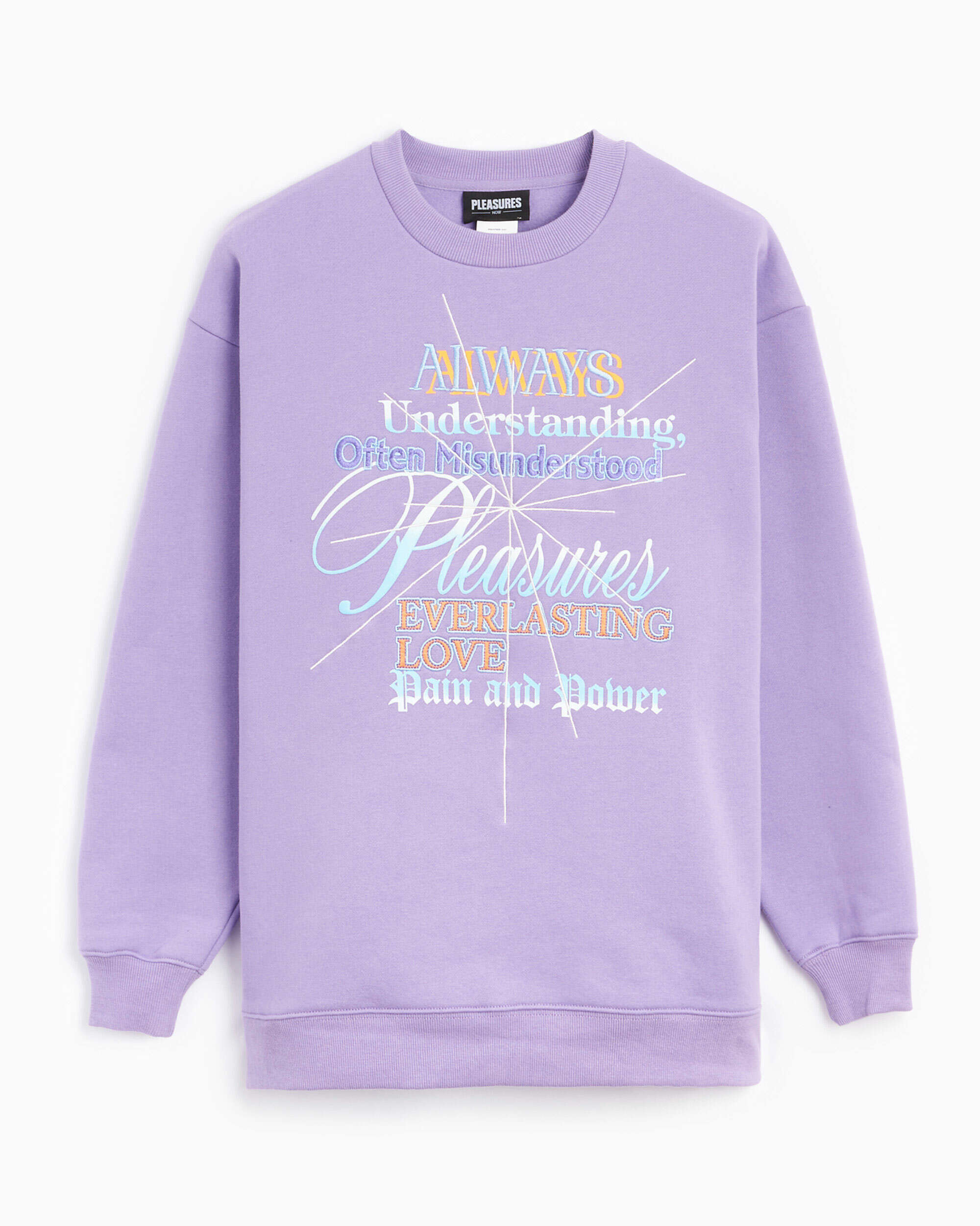 Sweatshirts Pleasures Faith Men's Sweatshirt Men's Sweatshirt - P21W027-PURPLE