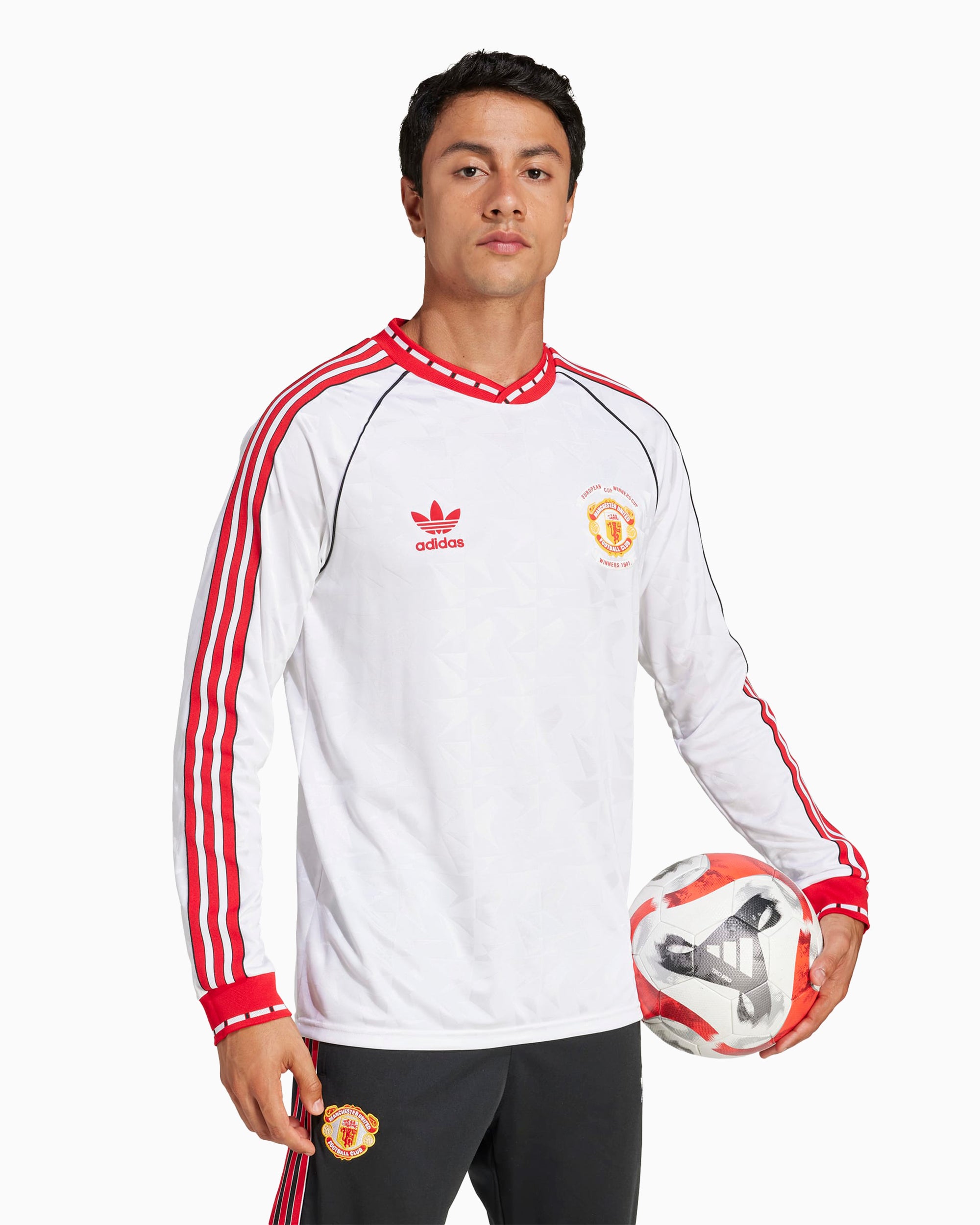 T-Shirts adidas Originals x Manchester United '91 Long-Sleeved Men's T-Shirt - JF0375