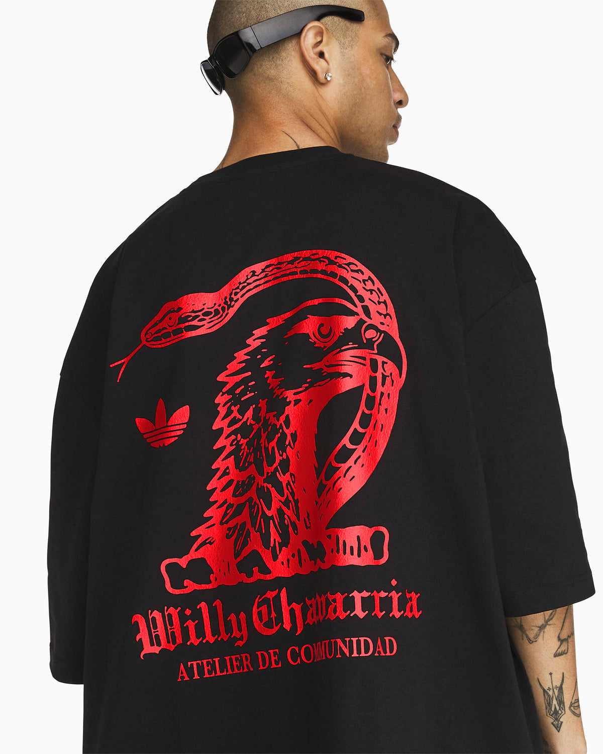 T-Shirts adidas Originals x Willy Chavarria "Atelier" Graphic Oversize Men's T-Shirt - LC8135