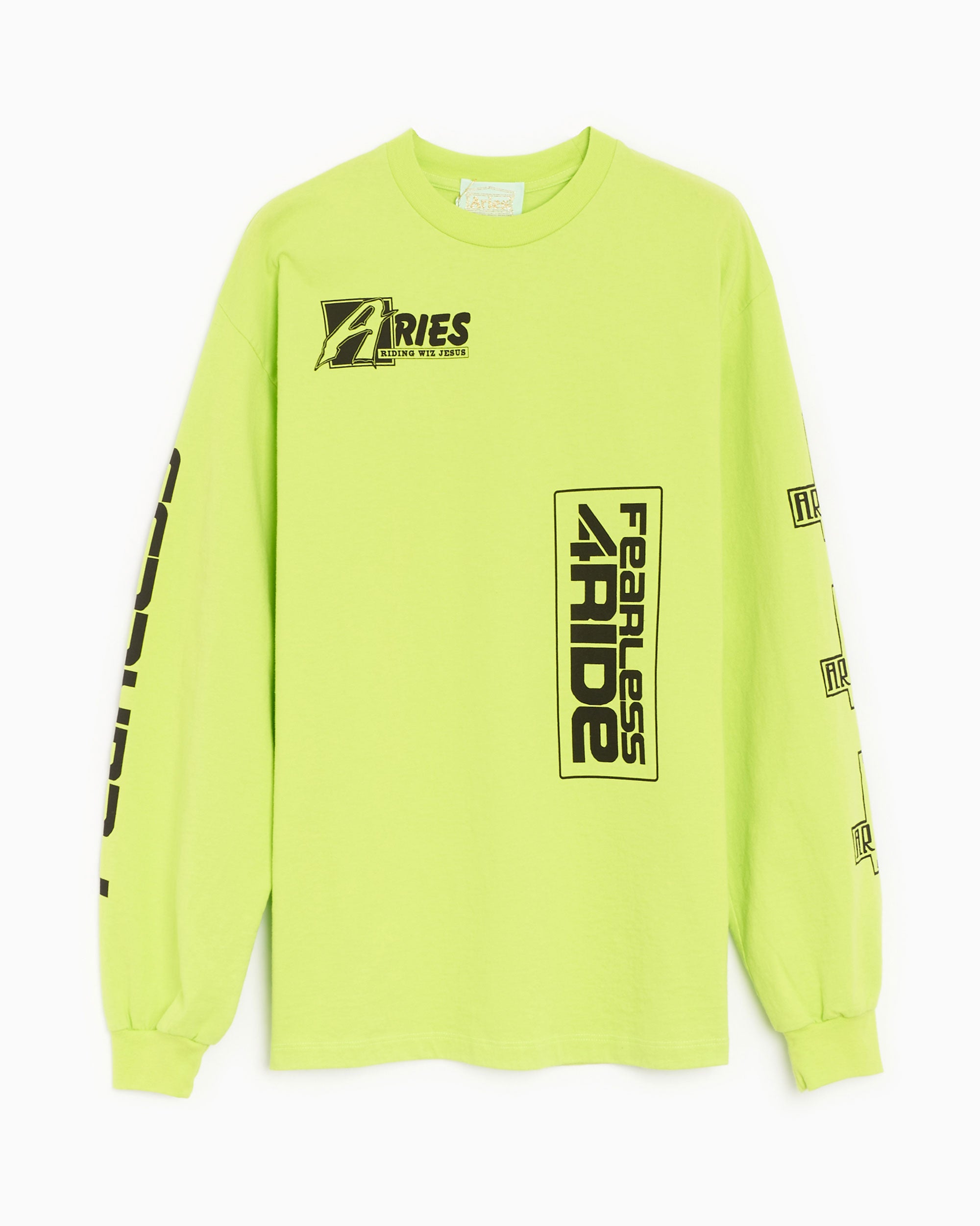 T-Shirts Aries Fearless Moto Men's Long Sleeve T-Shirt Men's T-Shirt - FTAR60025-LM