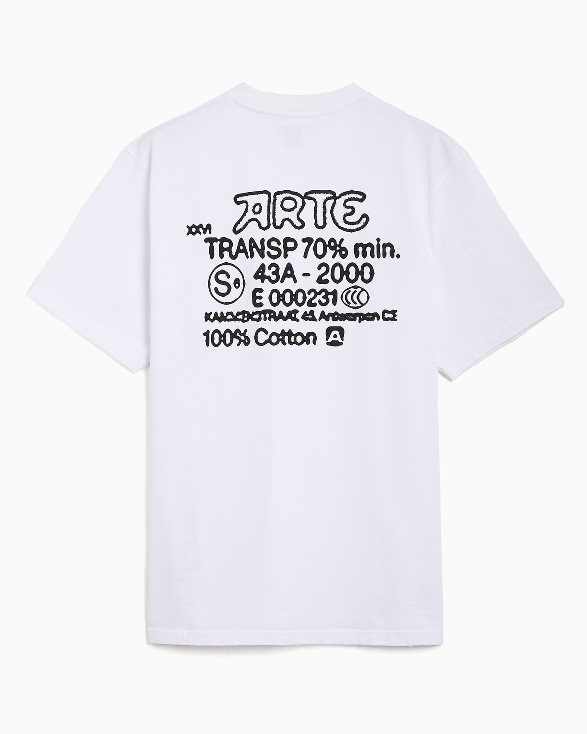 T-Shirts Arte Antwerp Serial Stamp Graphic Men's T-Shirt - AW26-121T-White