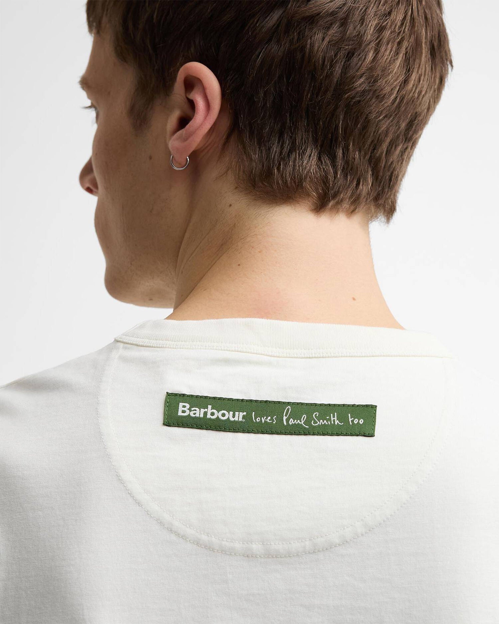 T-Shirts Barbour x Paul Smith Fishing Jacket Graphic Men's T-Shirt - MTS1612WH32