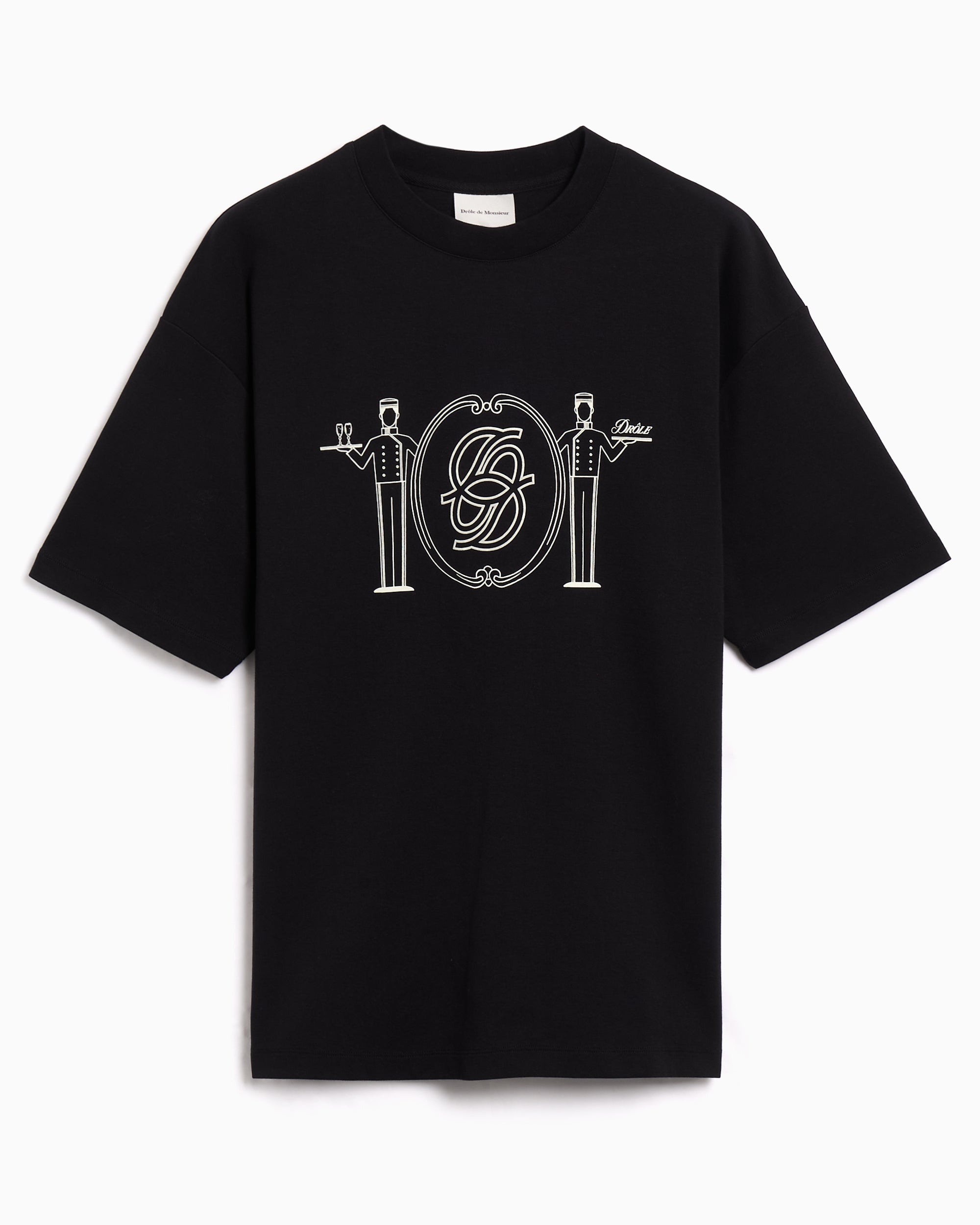 T-Shirts Drôle de Monsieur Room Service Relaxed Men's T-Shirt - TS265-CO002-BL