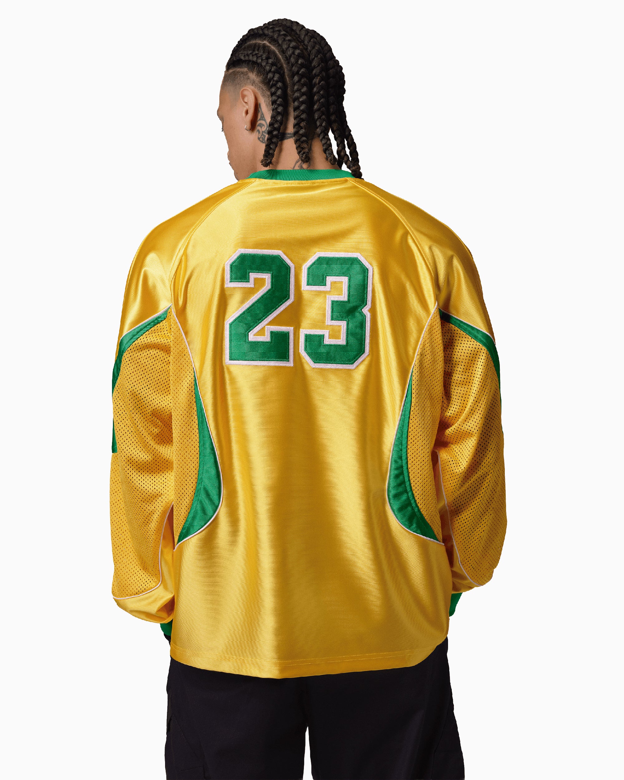 T-Shirts Jordan Brasil Goalkeeper Logo Long-Sleeved Relaxed Men's Jersey T-Shirt - IF3900-741