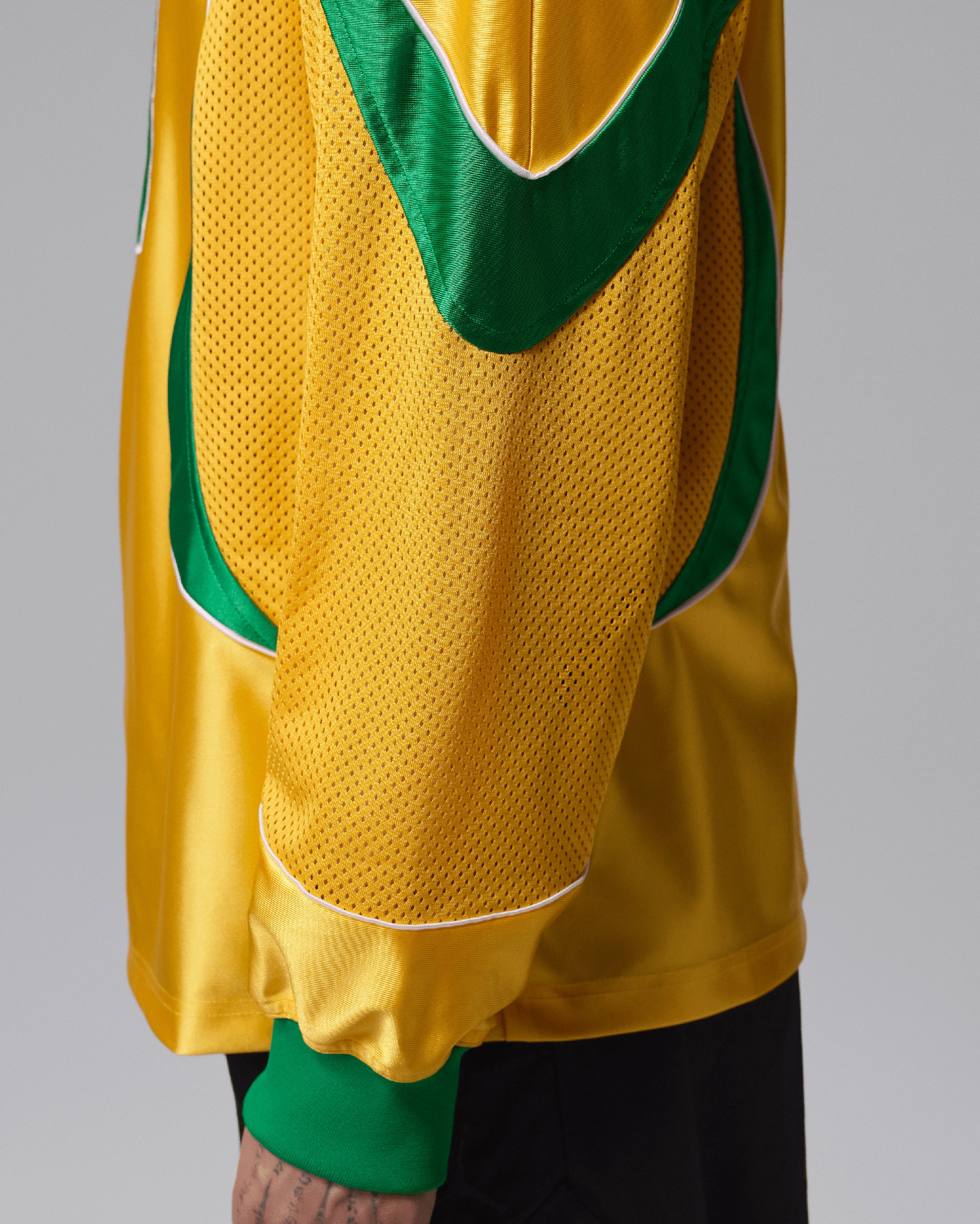 T-Shirts Jordan Brasil Goalkeeper Logo Long-Sleeved Relaxed Men's Jersey T-Shirt - IF3900-741