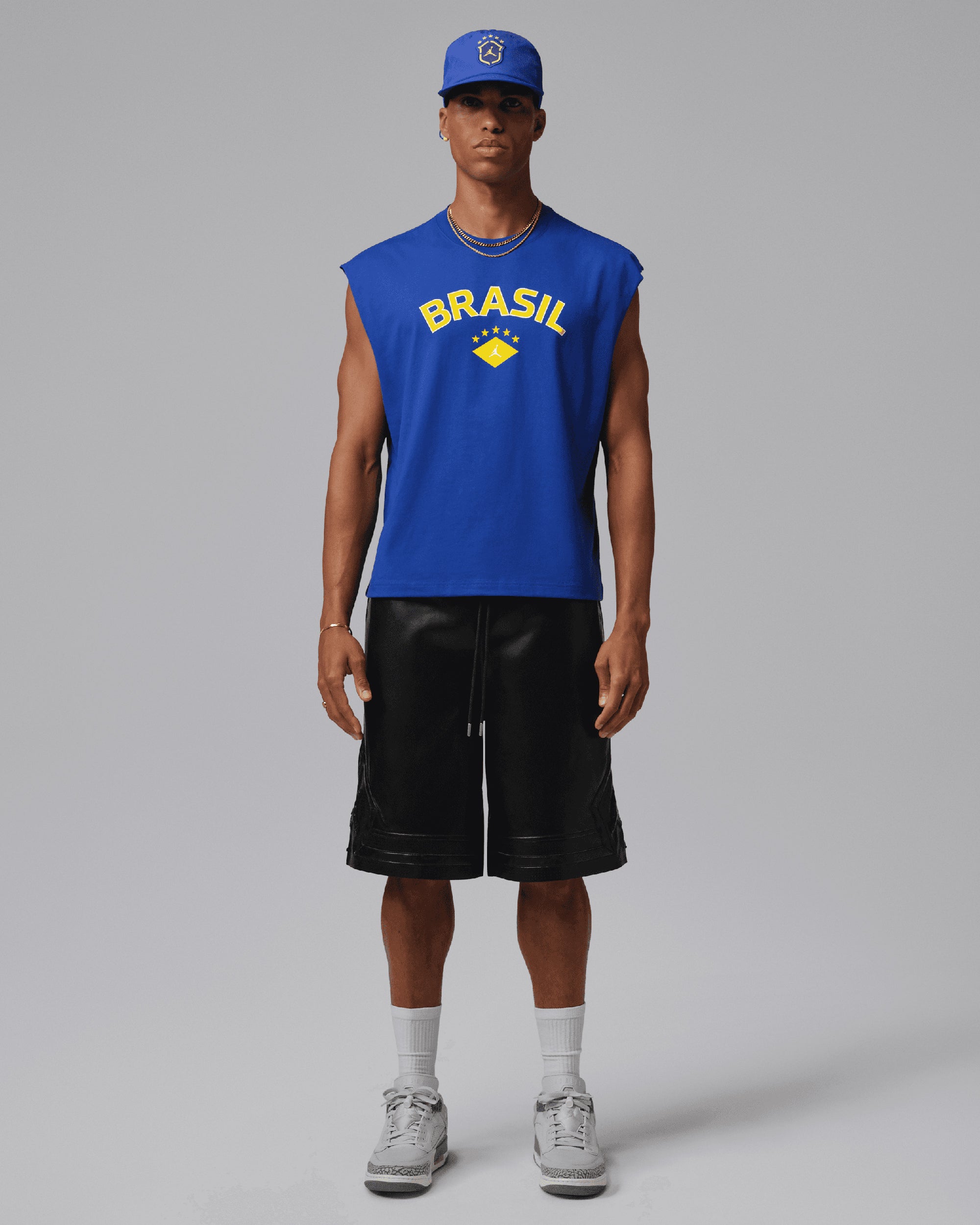 T-Shirts Jordan Brasil Logo Sleeveless Relaxed Men's T-Shirt - IF3906-417