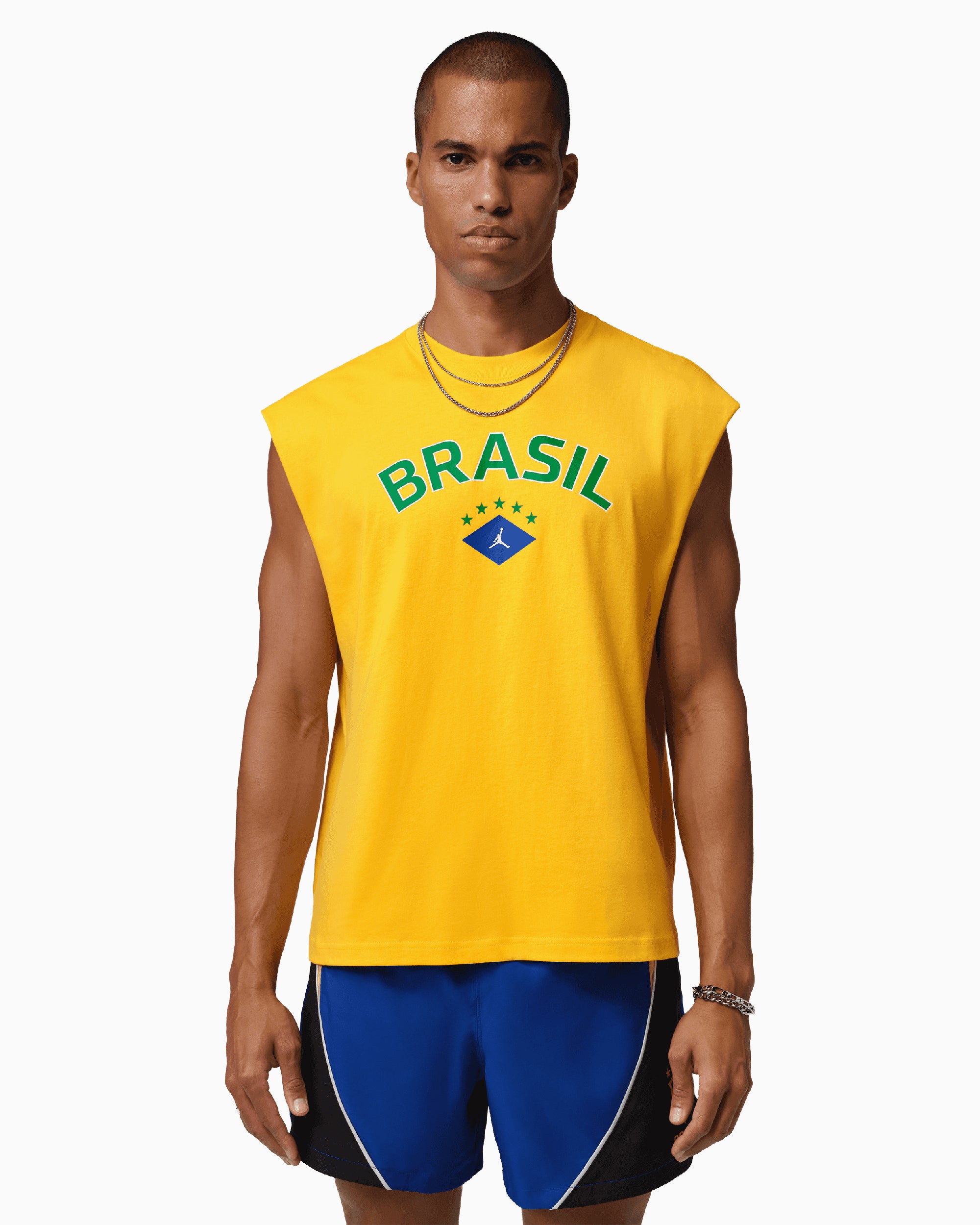 T-Shirts Jordan Brasil Logo Sleeveless Relaxed Men's T-Shirt - IF3906-741