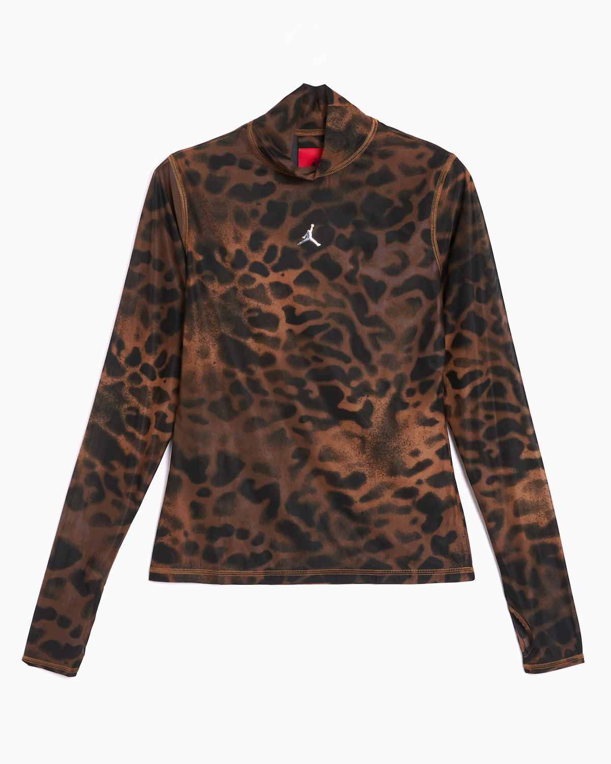 T-Shirts Jordan Flight Leopard Animal Print Long-Sleeved Slim Women's T-Shirt - IQ4011-281