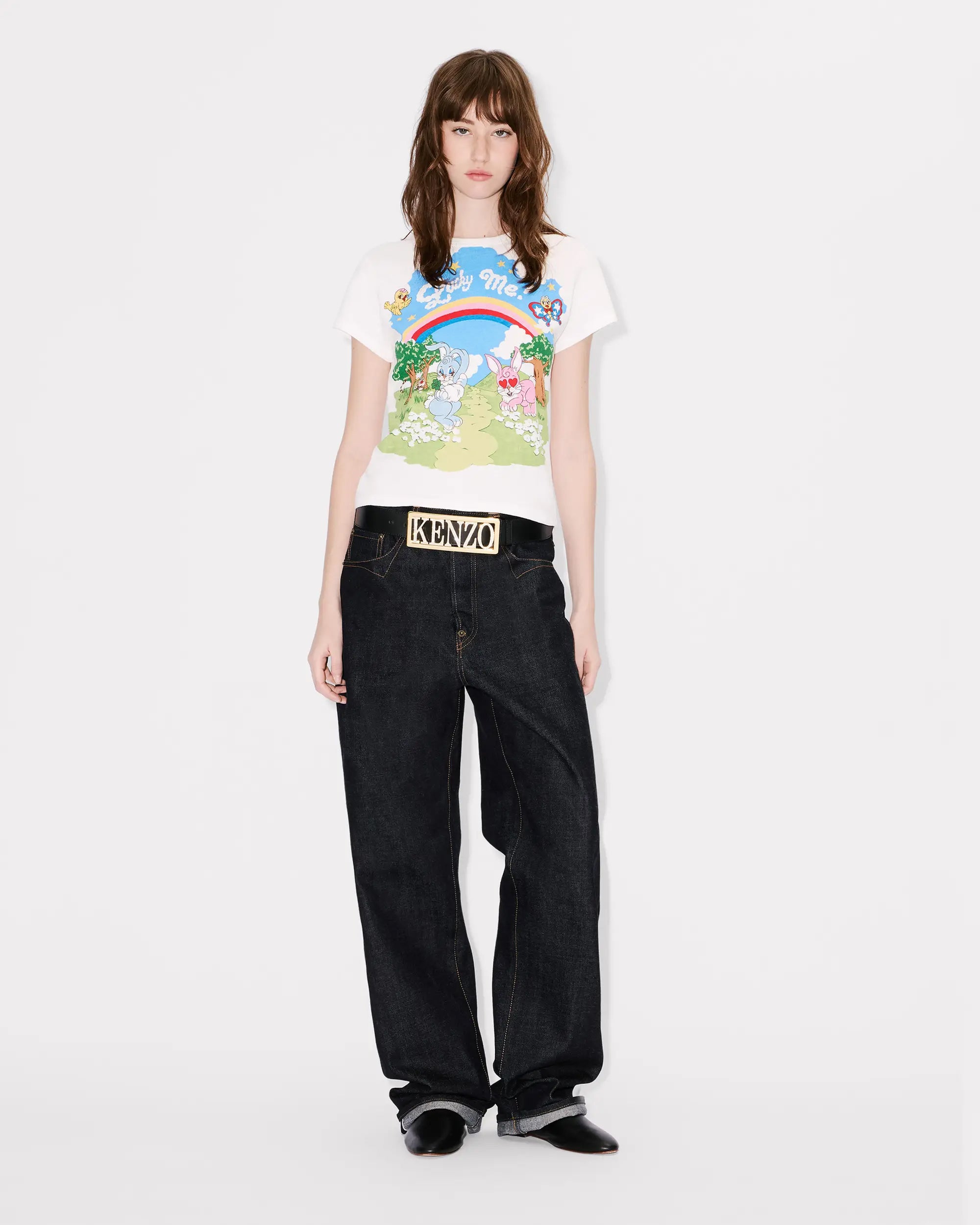 T-Shirts Kenzo "Cartoon" Graphic Men's T-Shirt - FG55TS2134SK-02