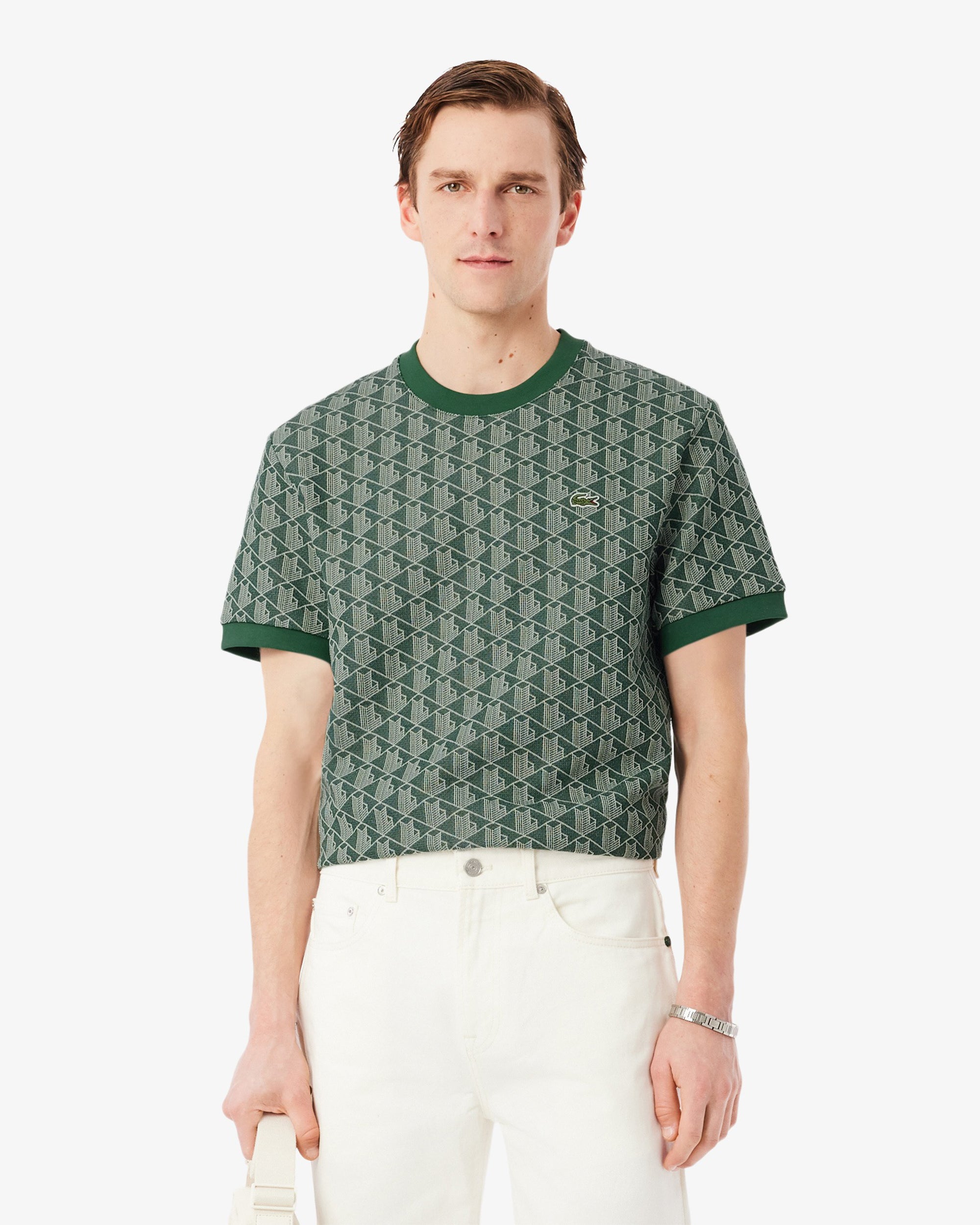T-Shirts Lacoste Jacquard Graphic Men's T-Shirt - TH1197-00-D1R
