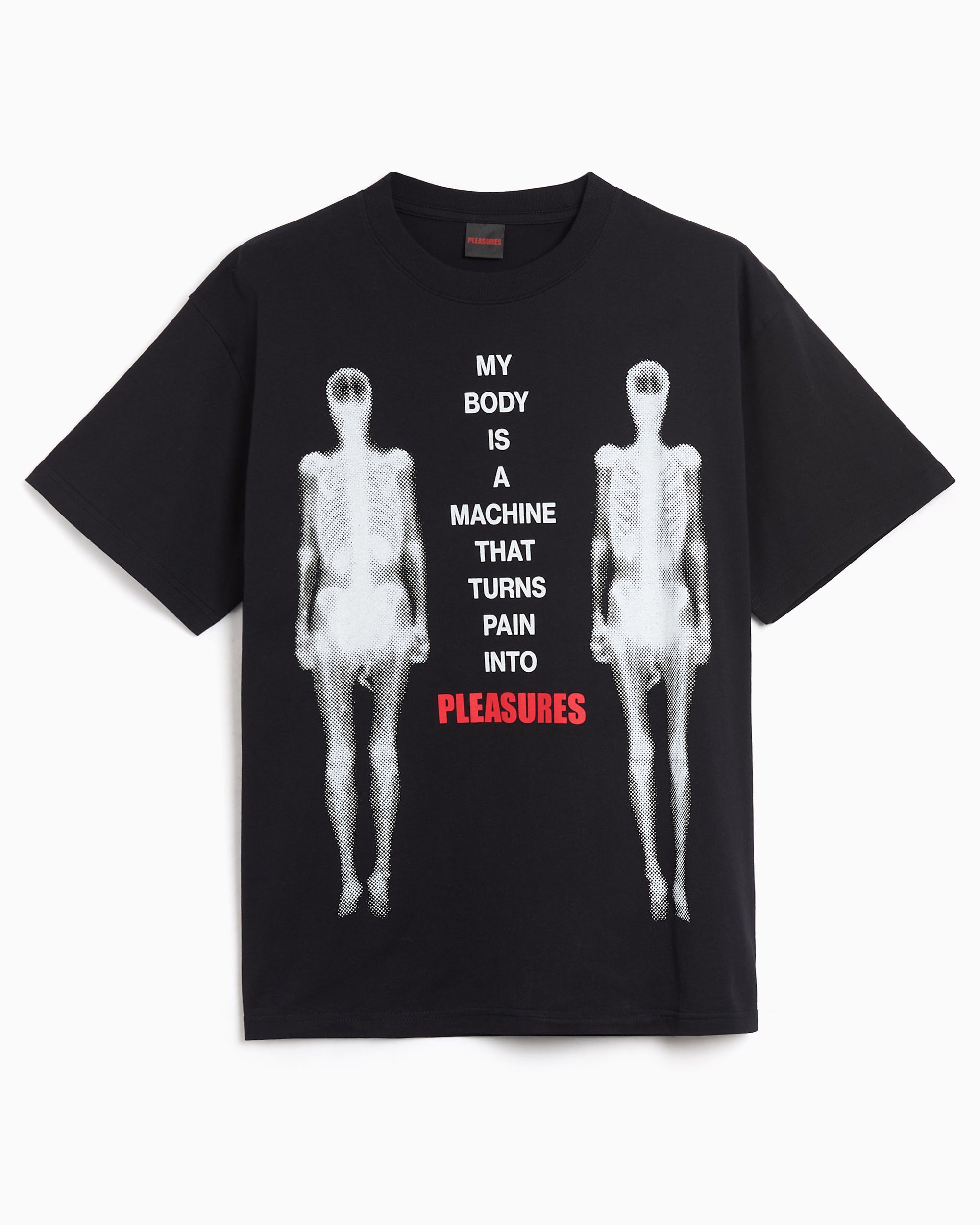 T-Shirts Pleasures Machine Graphic Relaxed Men's T-Shirt - P26SP060-BLACK