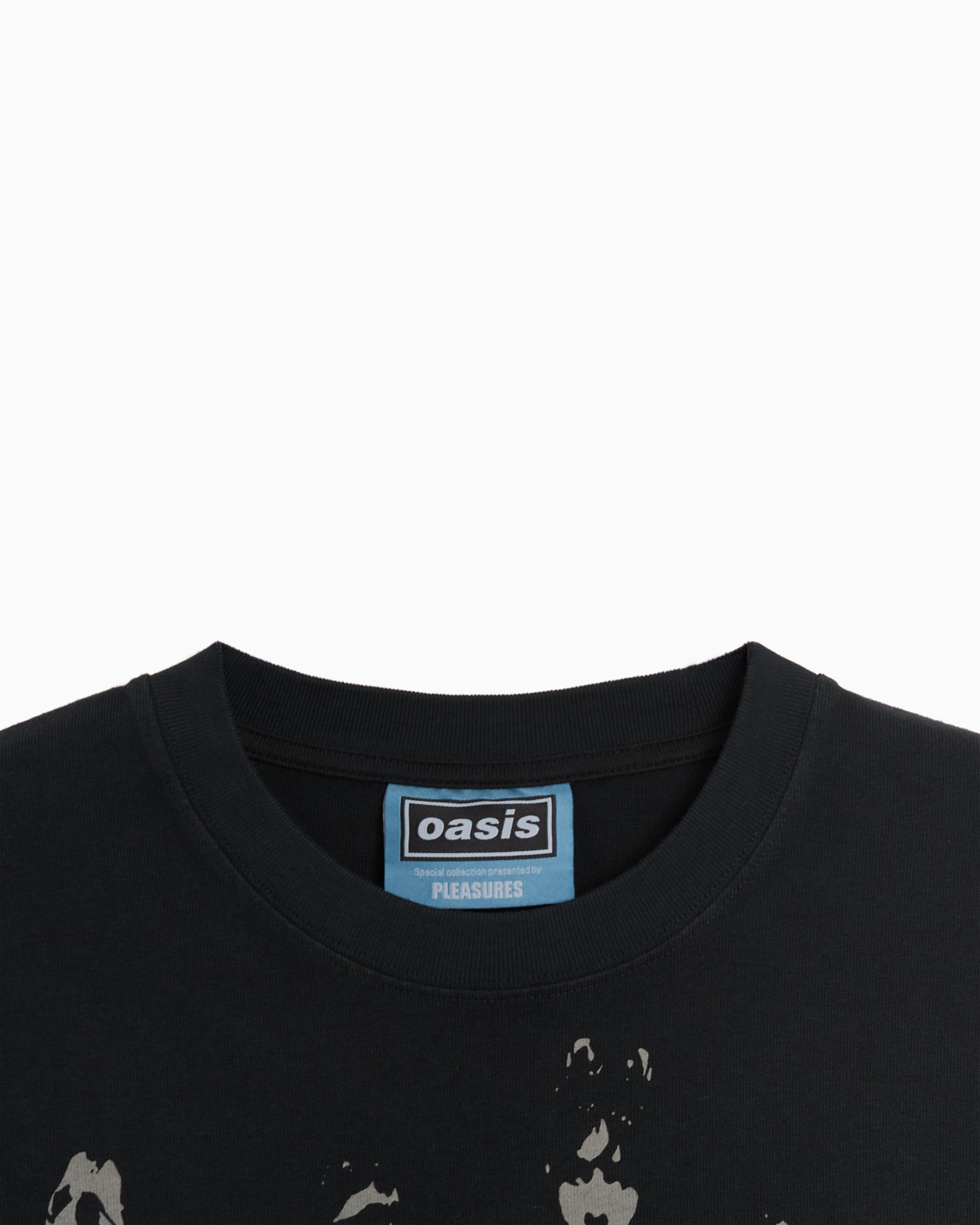 T-Shirts Pleasures x Oasis Definitely Graphic Relaxed Men's T-Shirt - P26OA002-FADEDBLACK
