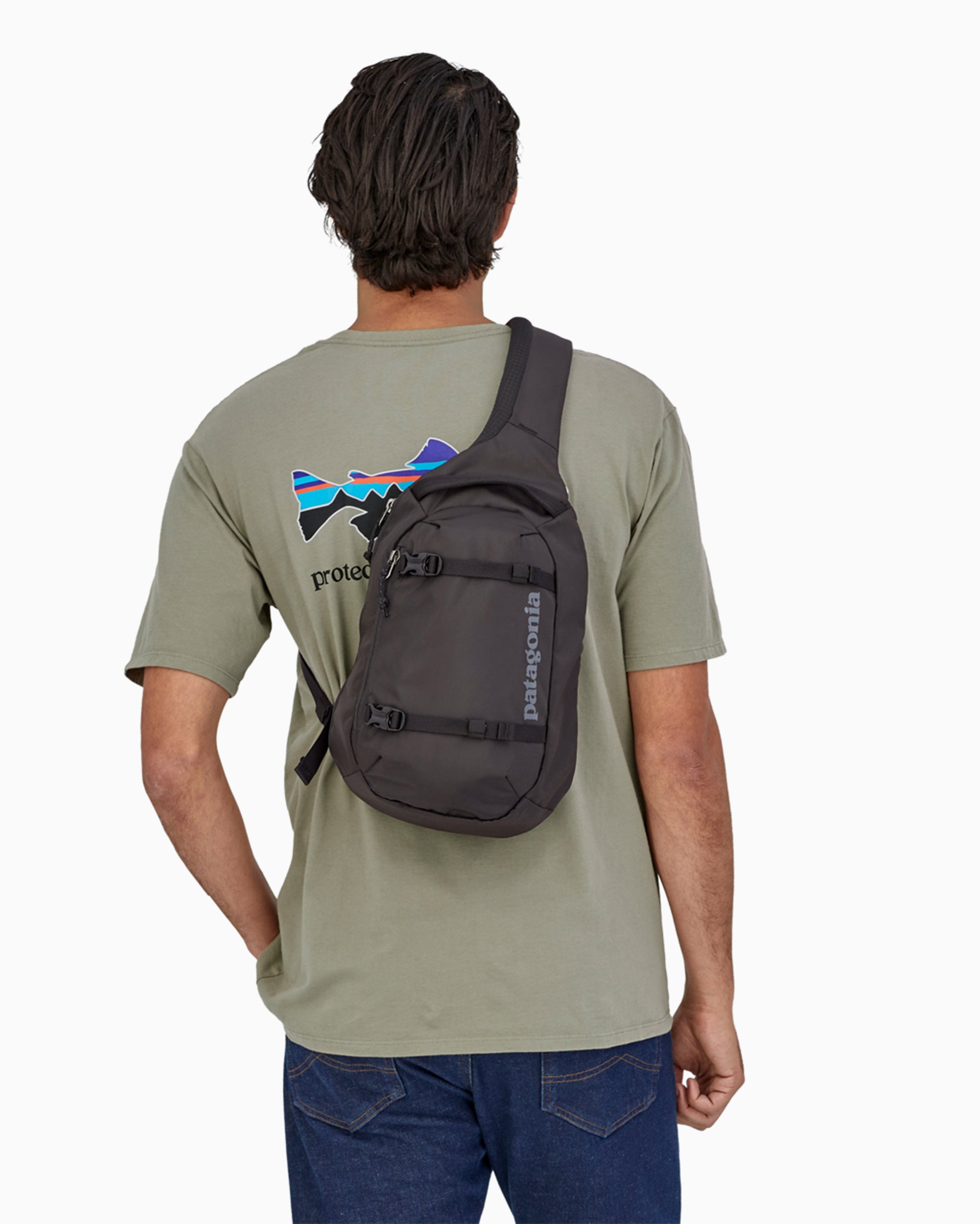Backpacks and Suitcases Patagonia Atom Sling 8L Crossbody Unisex Backpack - 48262-BLK