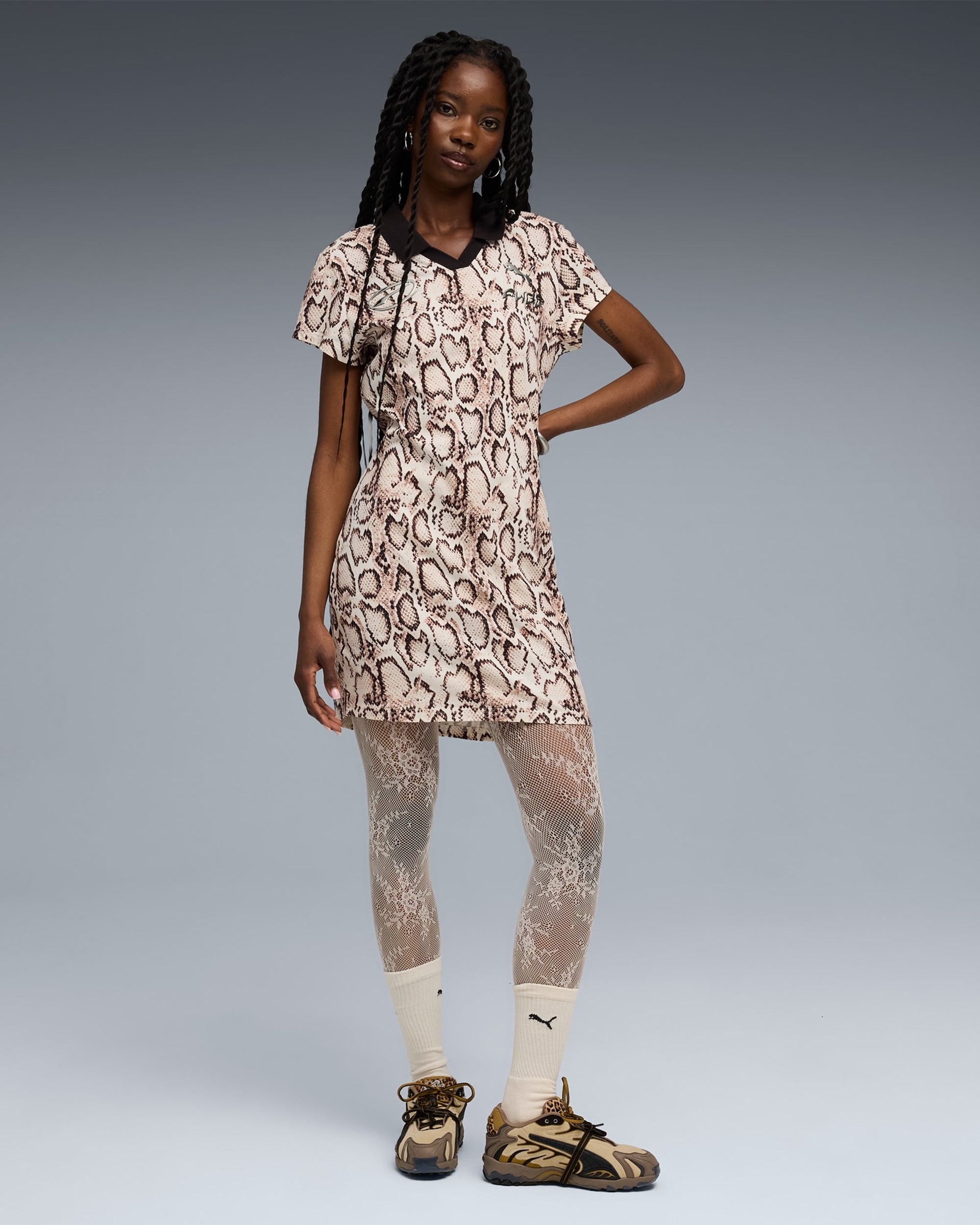 Dresses Puma x A$AP ROCKY Snakeskin Futbol Relaxed Women's Short Dress - 633416-36