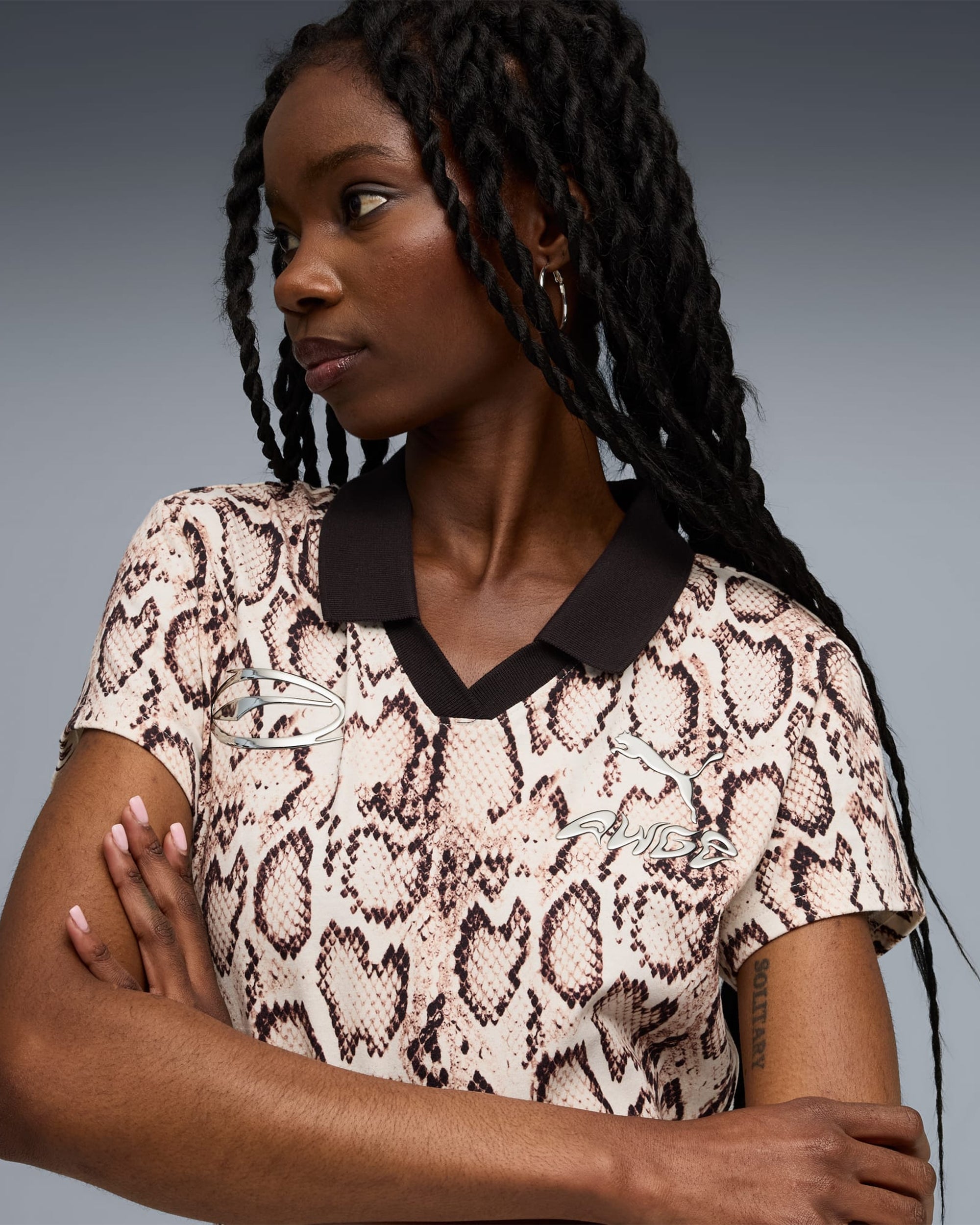 Dresses Puma x A$AP ROCKY Snakeskin Futbol Relaxed Women's Short Dress - 633416-36