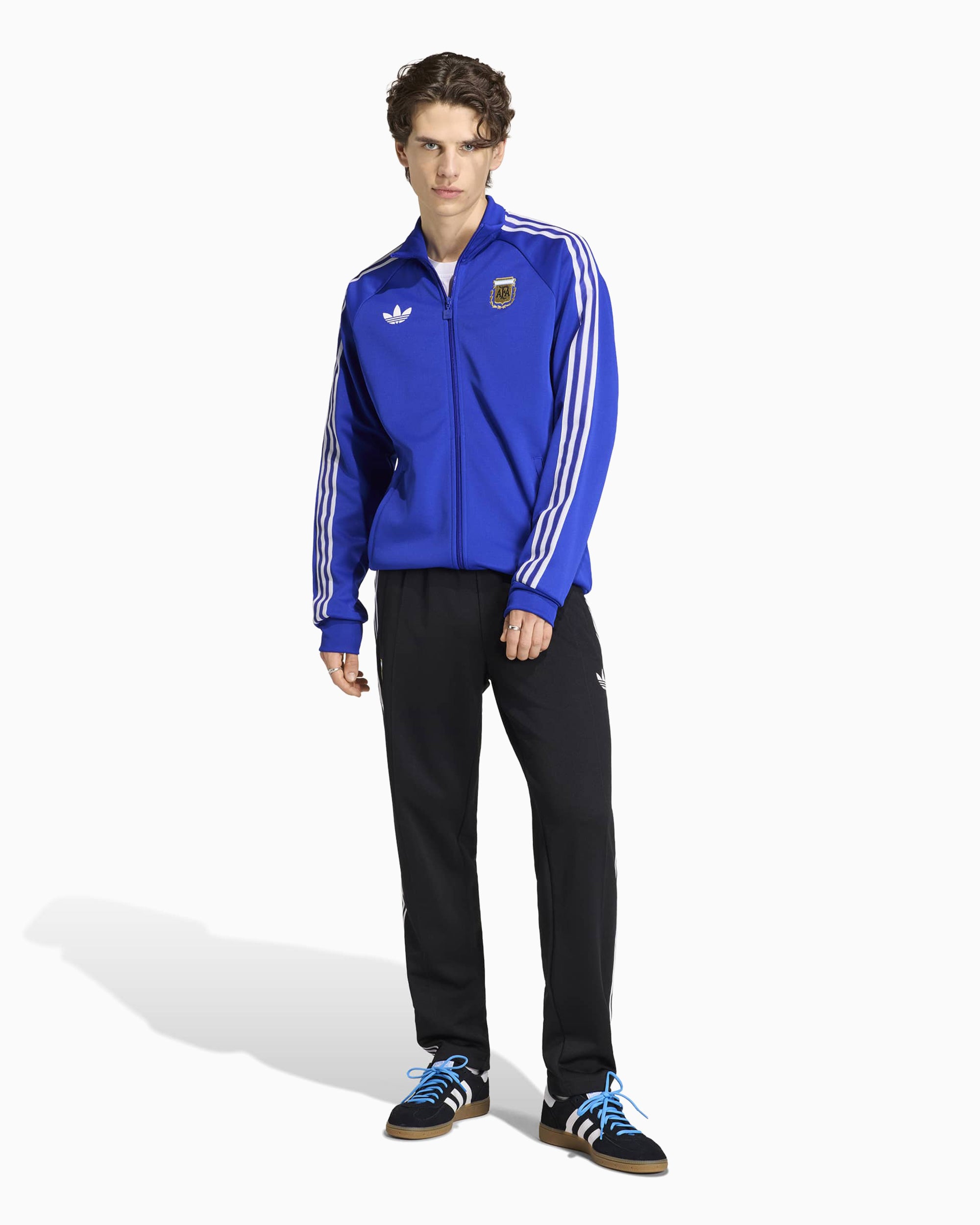 adidas AFAジャージ M ネイビー adidas Originals Argentina National Football Team Trainingsjack voor h