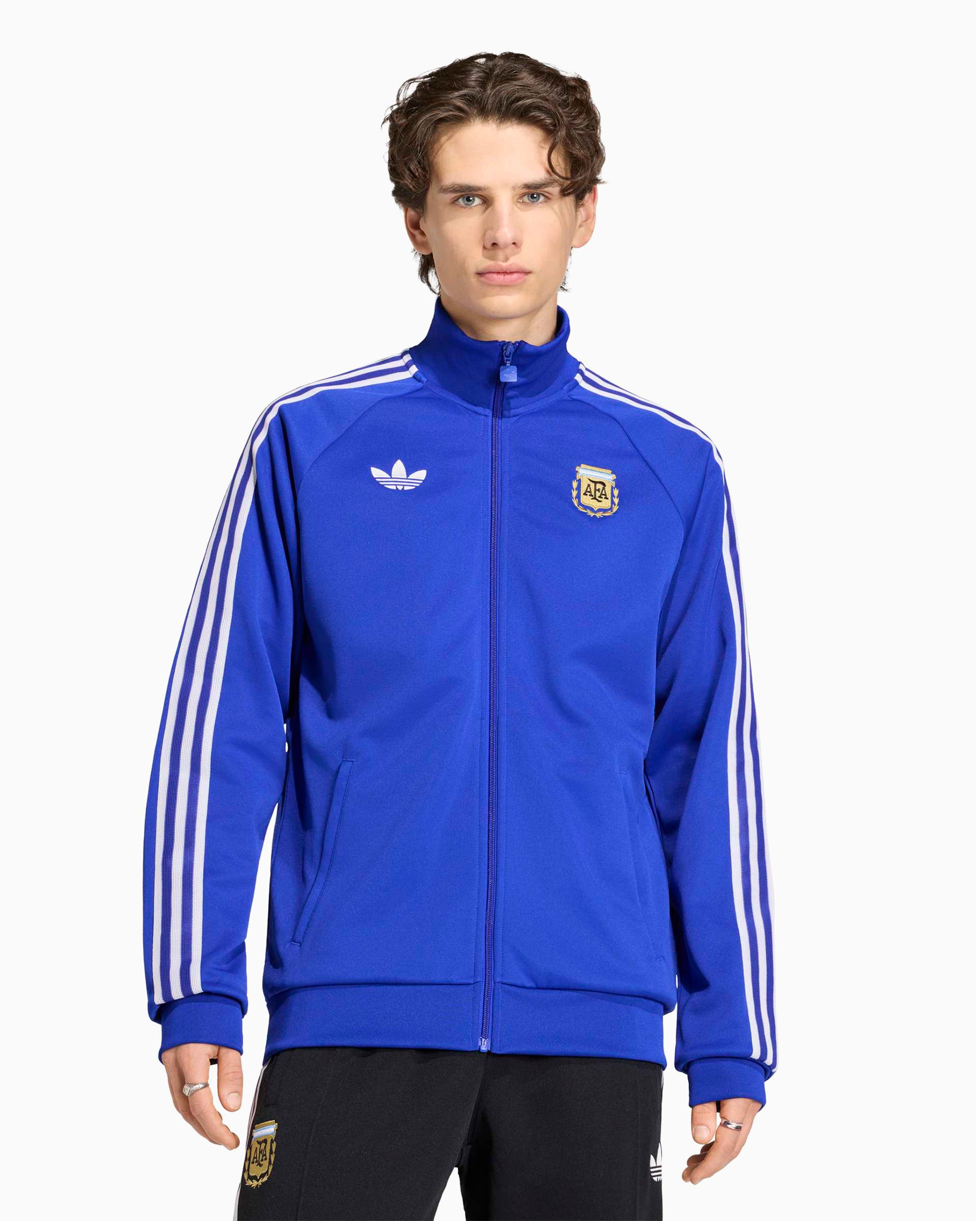adidas AFAジャージ M ネイビー adidas Originals Argentina National Football Team Trainingsjack voor h