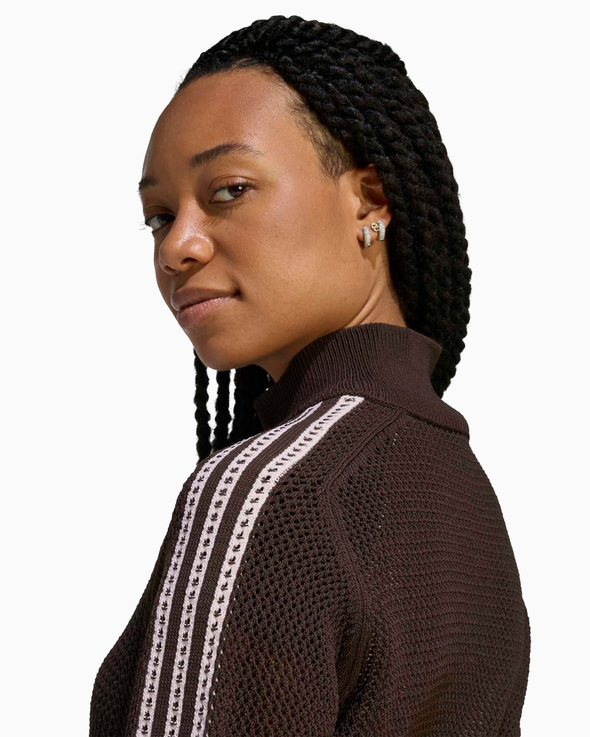 Jackets Coats adidas Originals Firebird Knitted Crochet Slim Women's Track Jacket - KE0202