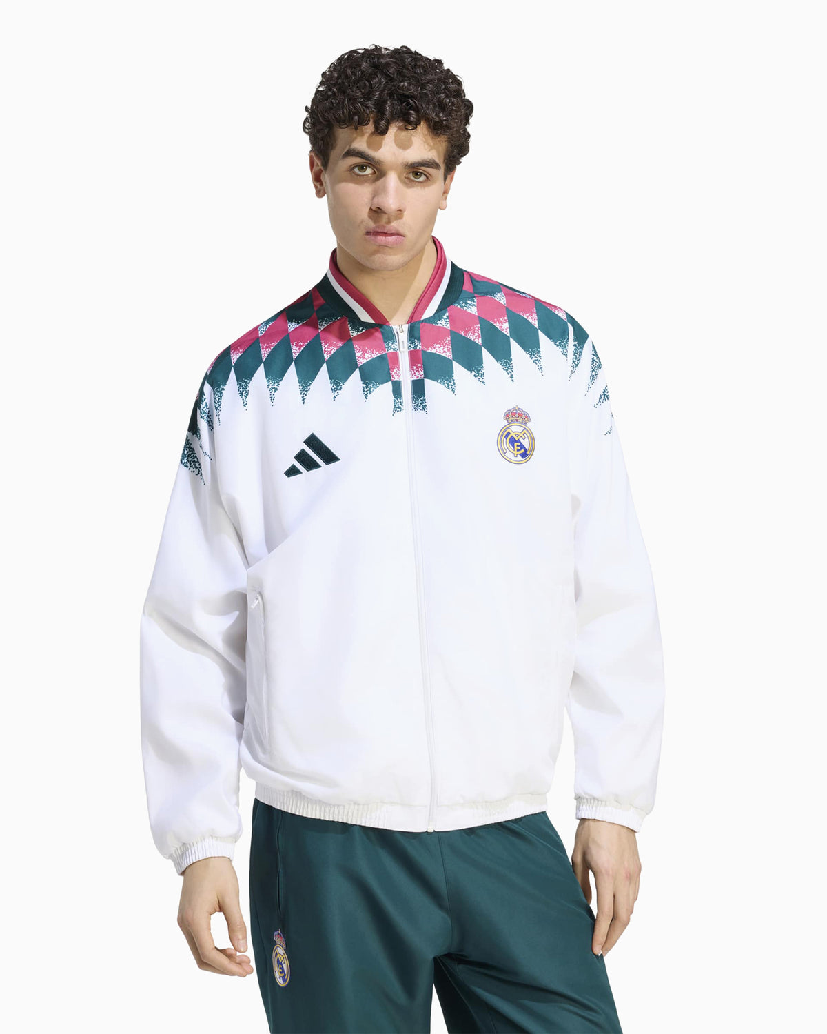 Jackets Coats adidas Originals Real Madrid C.F. Stadium Logo Relaxed Men's Track Jacket - KG2956