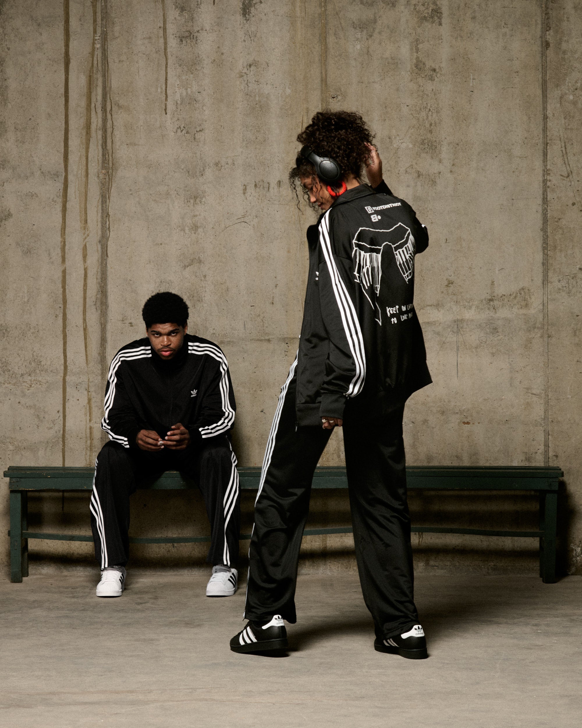 Jackets Coats adidas Originals x FSTVL B FOOTDISTRICT Firebird Adicolor "Keys" Unisex Track Jacket - FD-IJ7058
