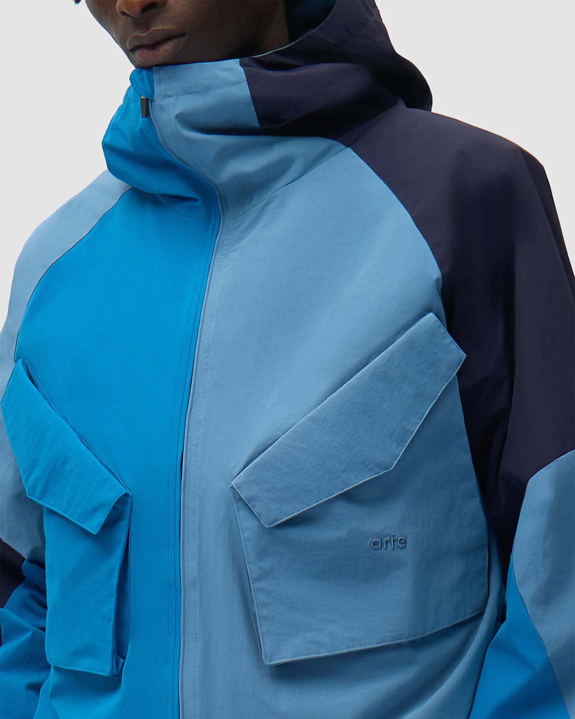 Jackets Coats Arte Antwerp MultiColor Technical Boxy Men's Light Jacket - SS26-047J-Blue