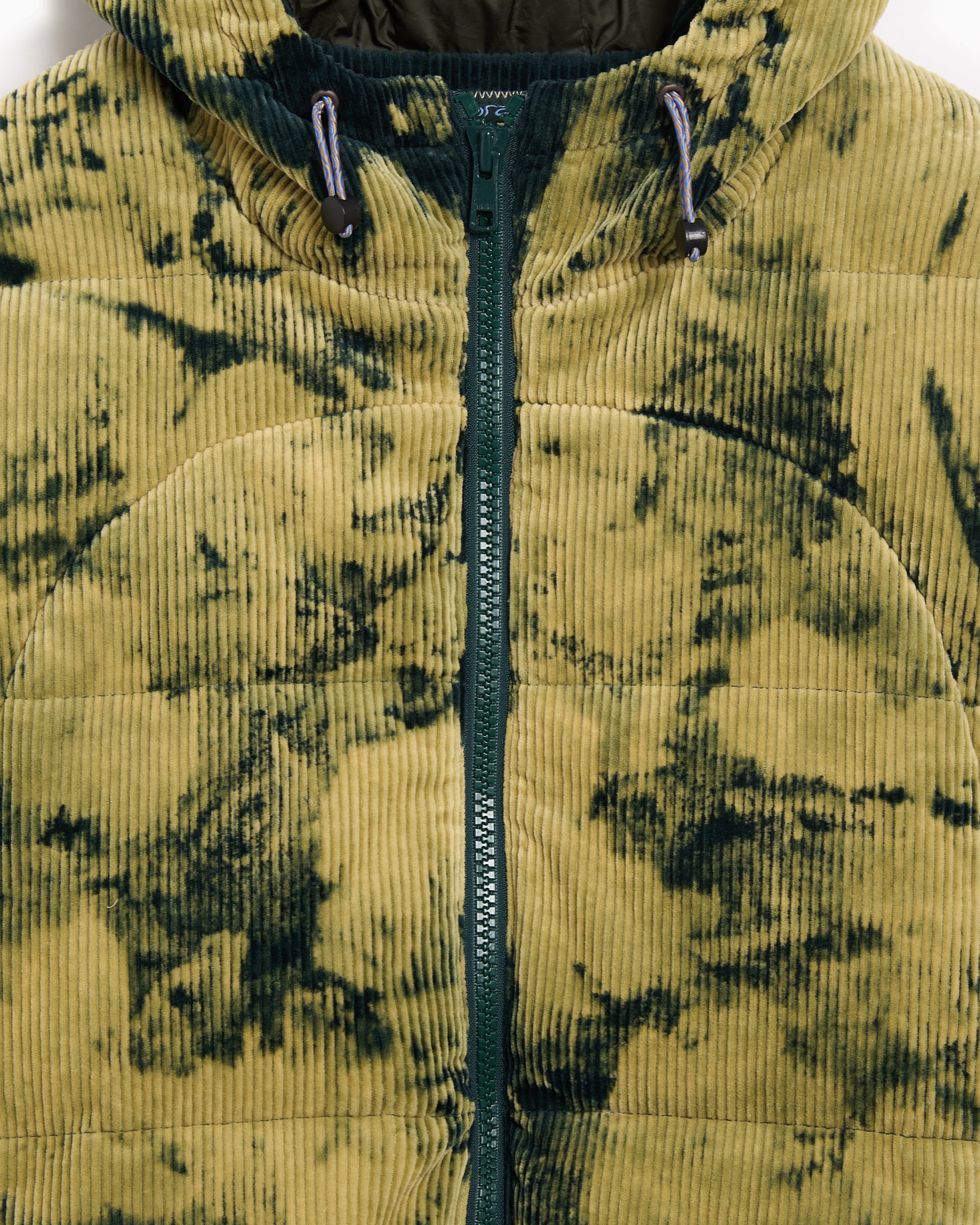 Jackets Coats Brain Dead Bleach Dyed Dimension Men's Down Jacket - BDF25O080045-OLIVE