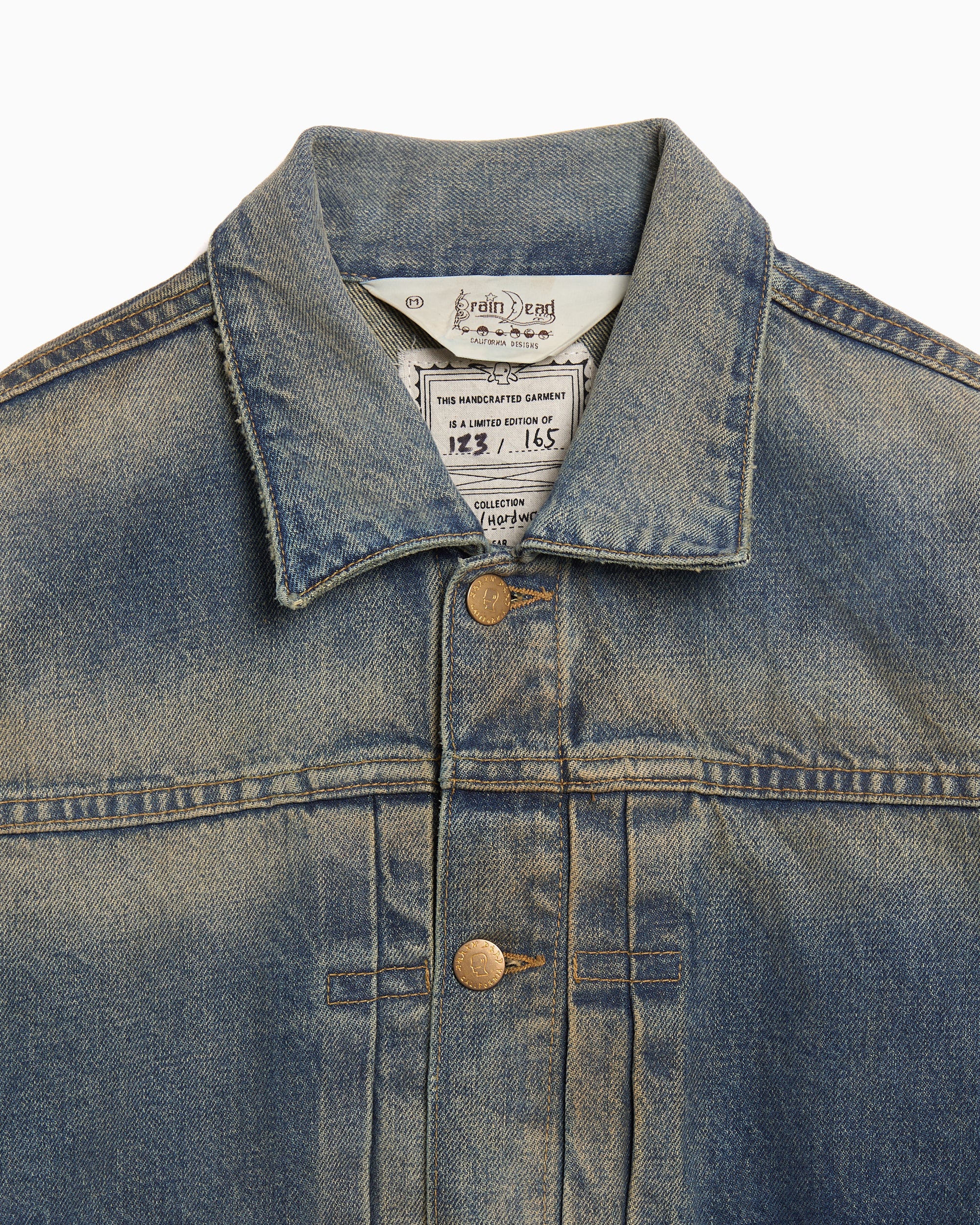 Jackets Coats Brain Dead Trucker Boxy Men's Denim Jacket - BDF25O310047-WAIND