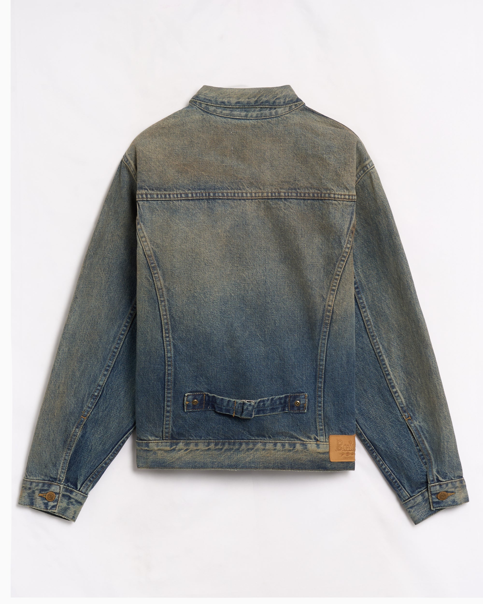 Jackets Coats Brain Dead Trucker Boxy Men's Denim Jacket - BDF25O310047-WAIND