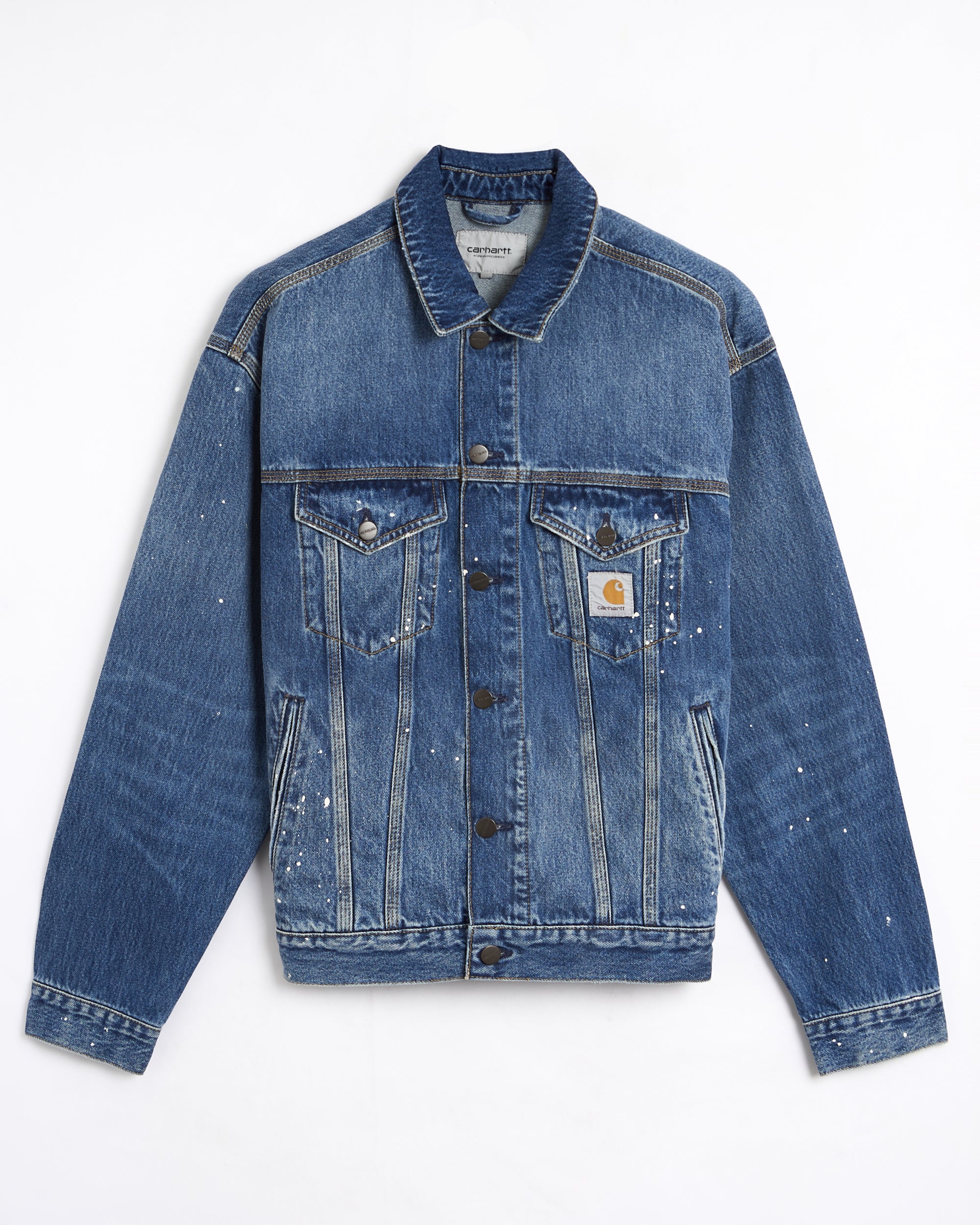 Jackets Coats Carhartt WIP Helston Boxy Men's Denim Jacket - I033352-01EJ