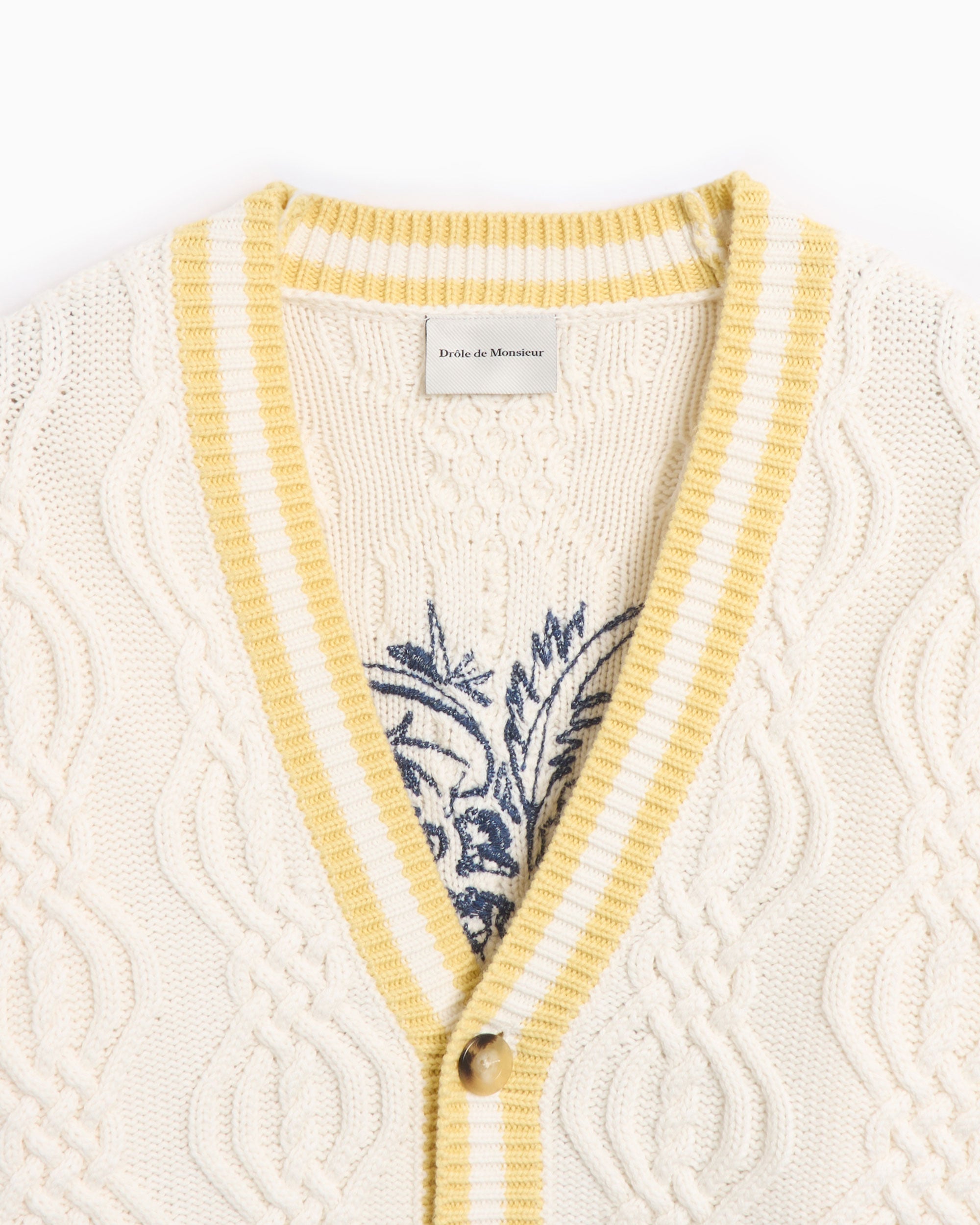 Jackets Coats Drôle de Monsieur Medicis Men's Cardigan Relaxed Men's Cardigan - CA142-WO023-CM
