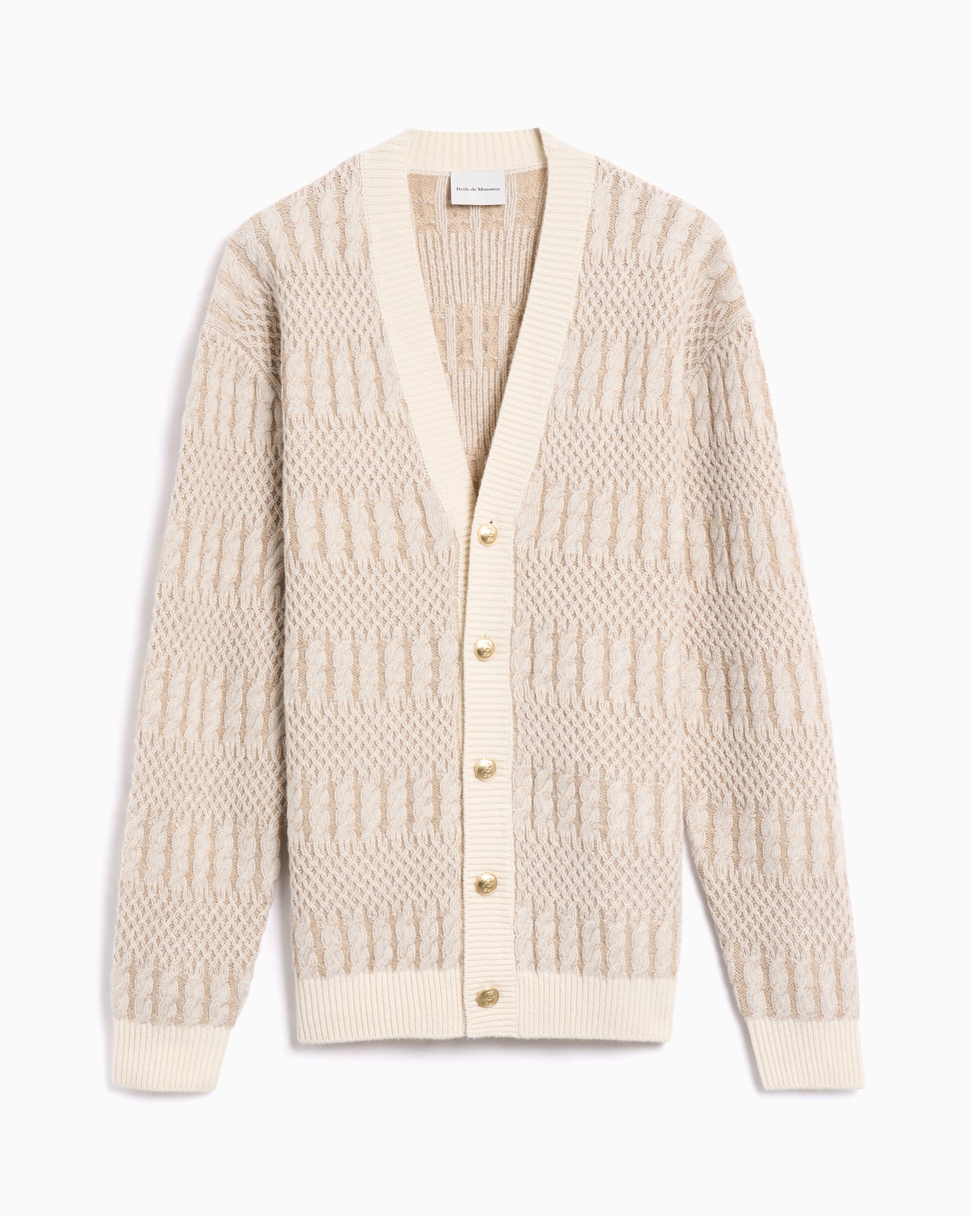 Jackets Coats Drôle de Monsieur Relaxed Men's Cardigan - CA160-WO018-OW