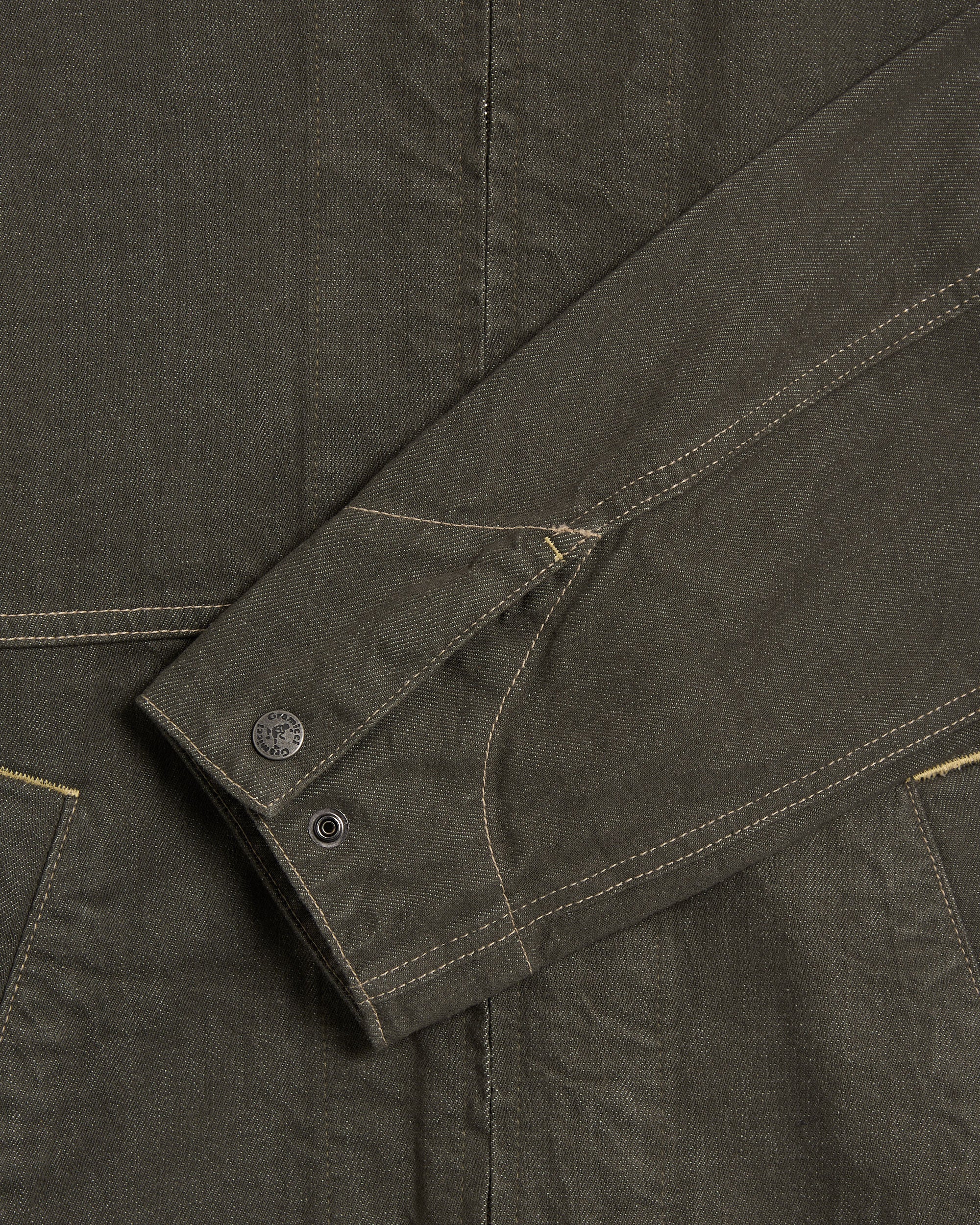 Jackets Coats Gramicci Japanese Slub Men's Denim Jacket - G5FM-J027-DARKSAGE