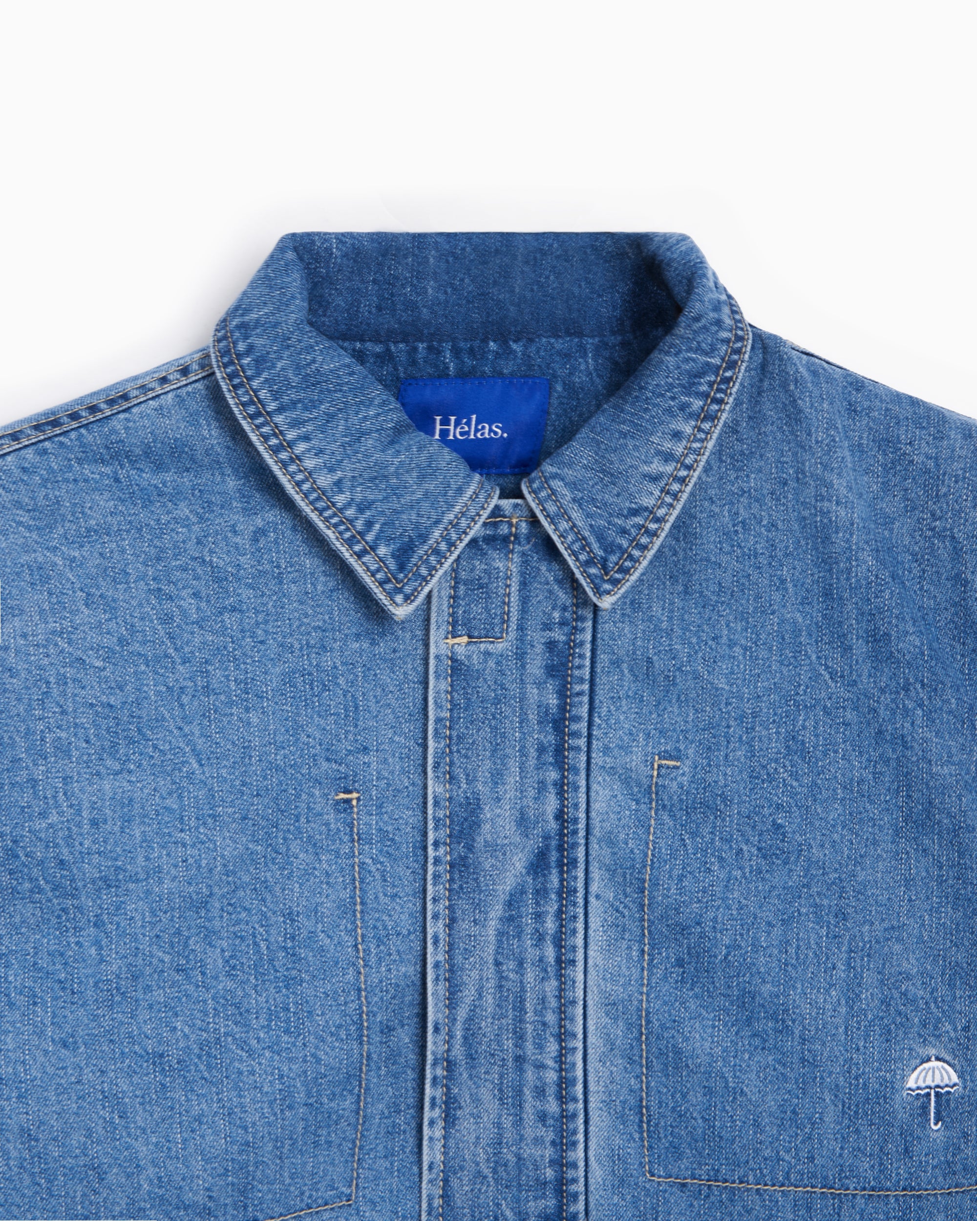 Jackets Coats Hélas. Hélas. Men's Denim Padded Jacket Relaxed Men's Denim Jacket - A04S3D1JKTJEA01