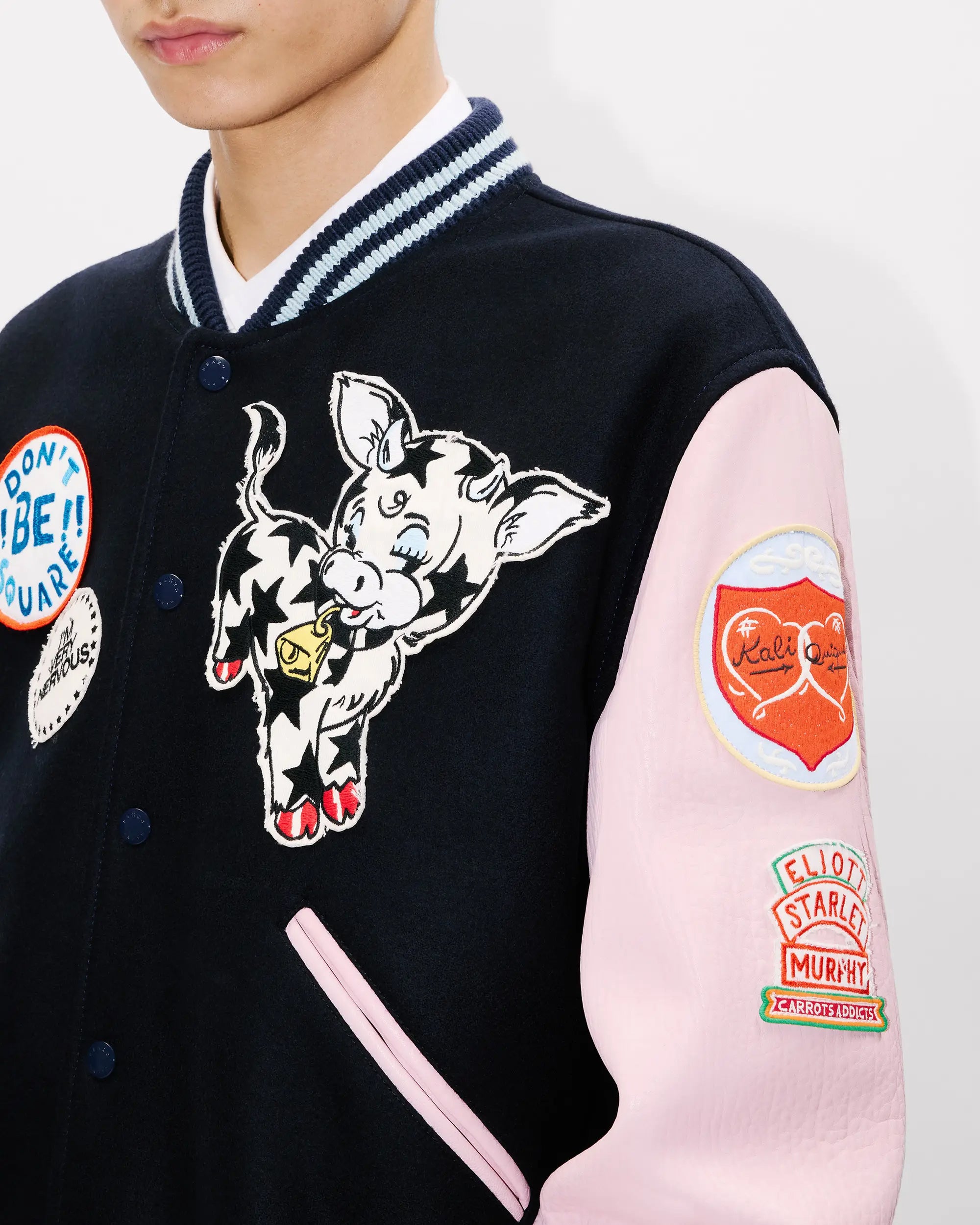 Jackets Coats Kenzo "Badges" Embroidered Boxy Men's Bomber - FG55BL1839ON-76