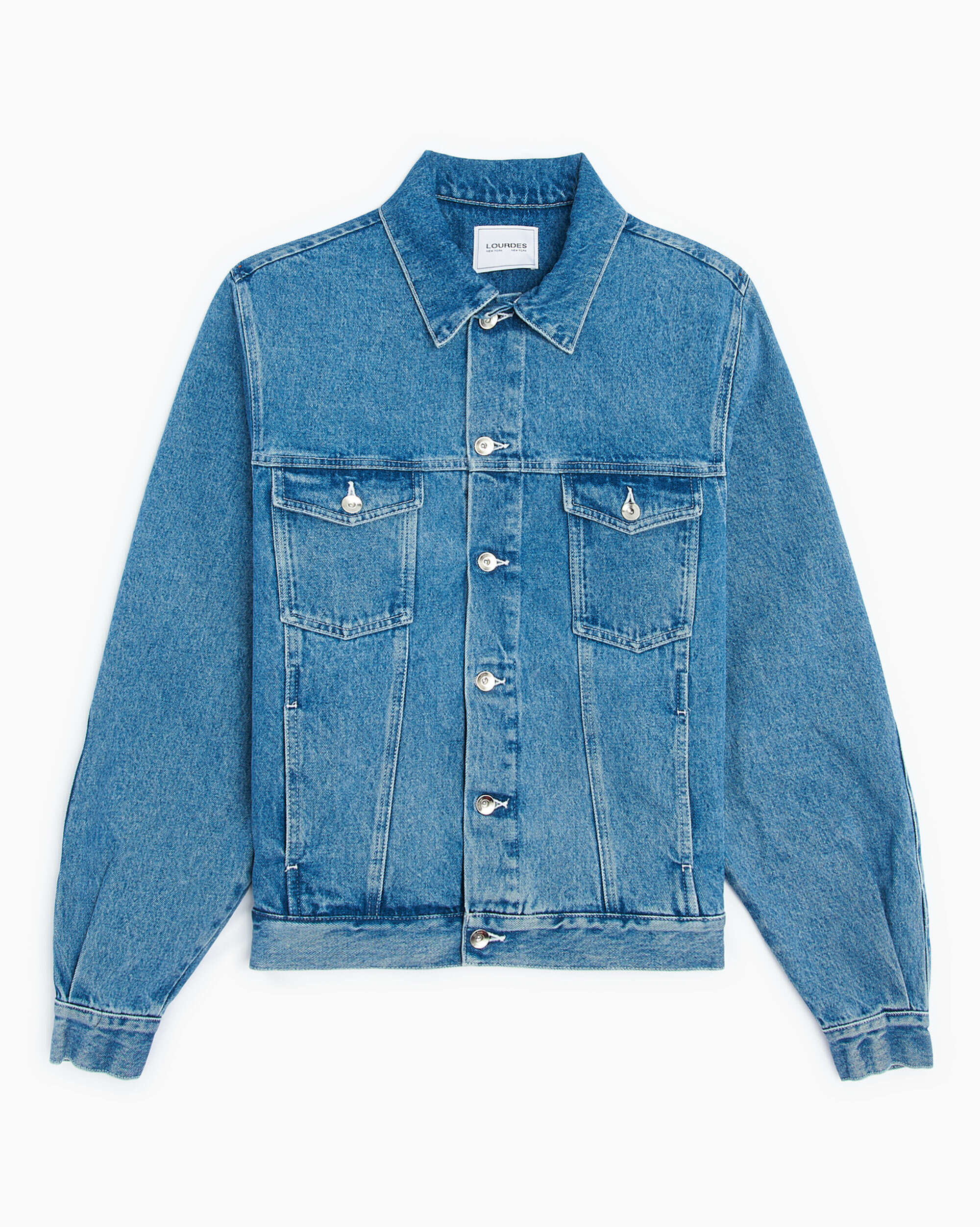 Jackets Coats Lourdes New York Lourdes Unisex Denim Jacket Unisex Denim Jacket - LOF1XJ02AP-TE427.326