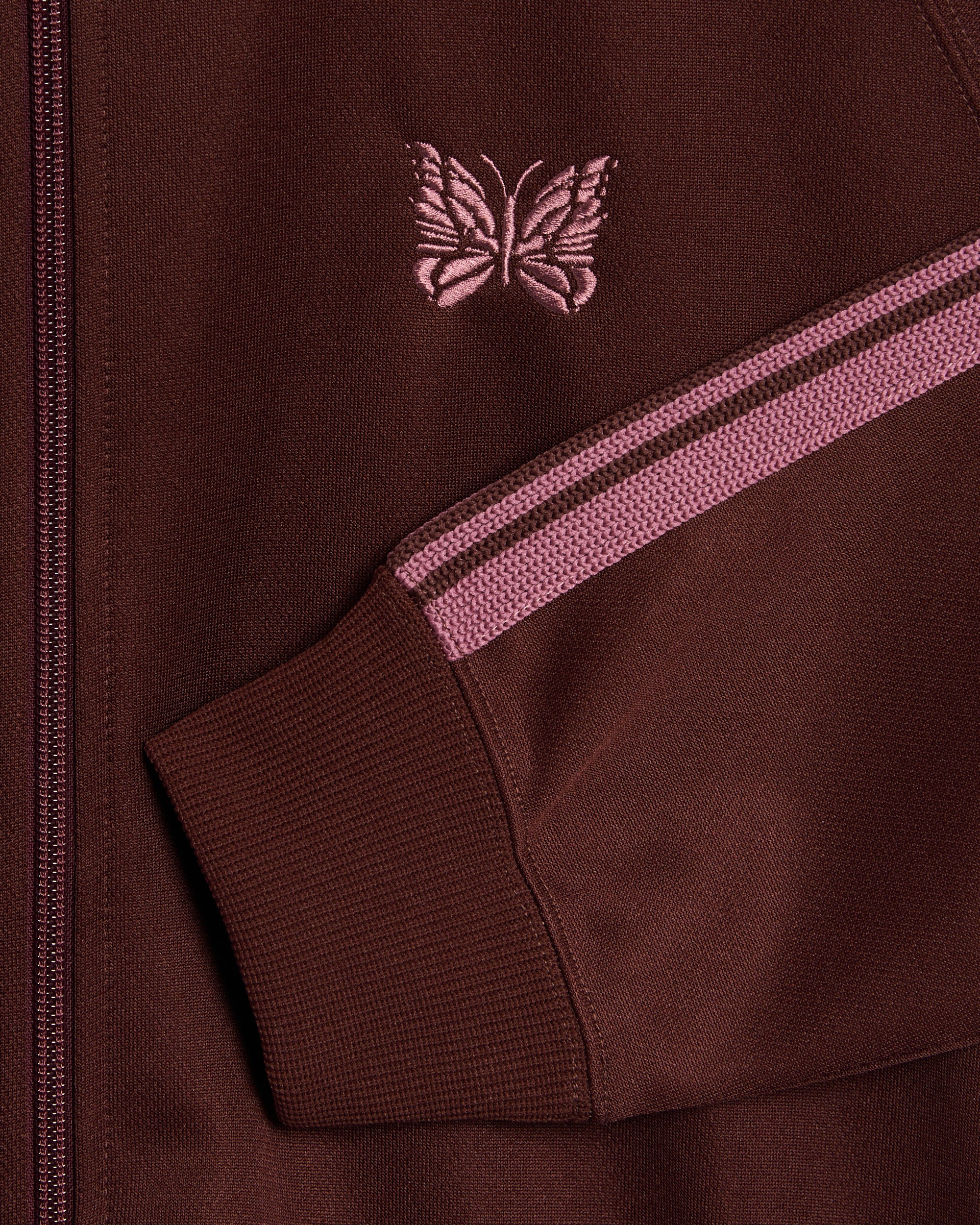 Jackets Coats Needles Poly Smooth Logo Men's Track Jacket - RW314-A-Brown
