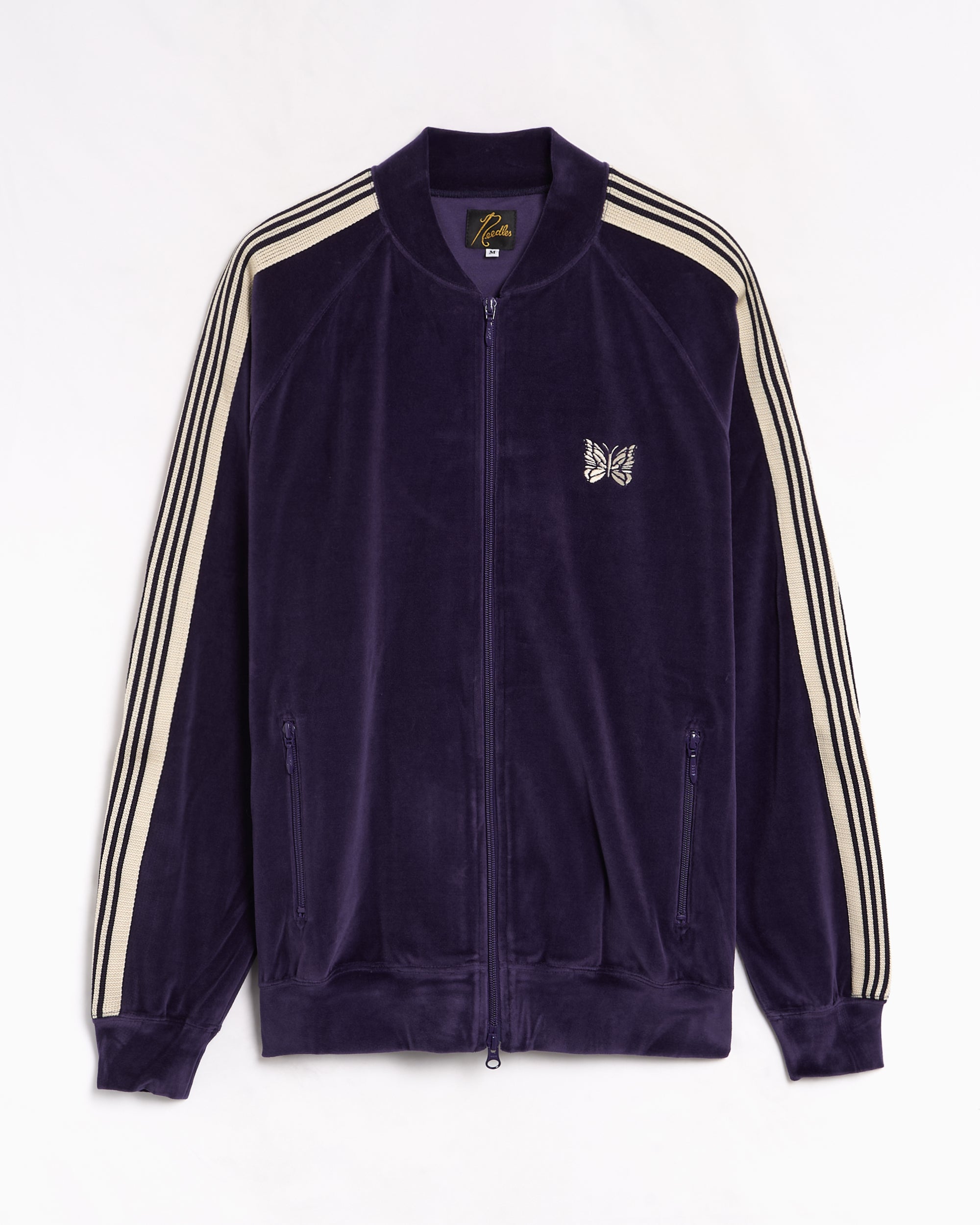 Jackets Coats Needles Rib Collar Logo Men's Track Jacket - RW323-A-Navy