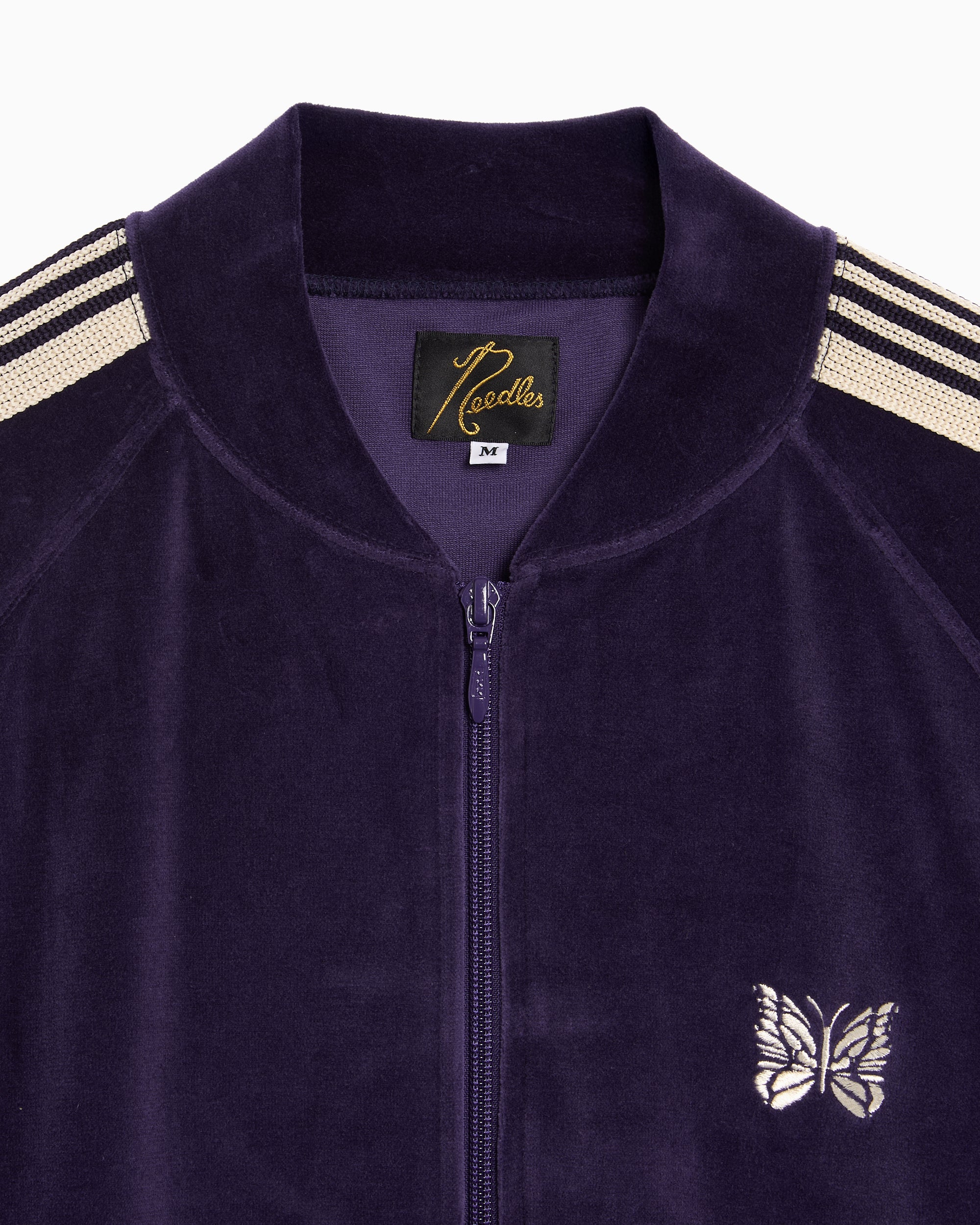 Jackets Coats Needles Rib Collar Logo Men's Track Jacket - RW323-A-Navy