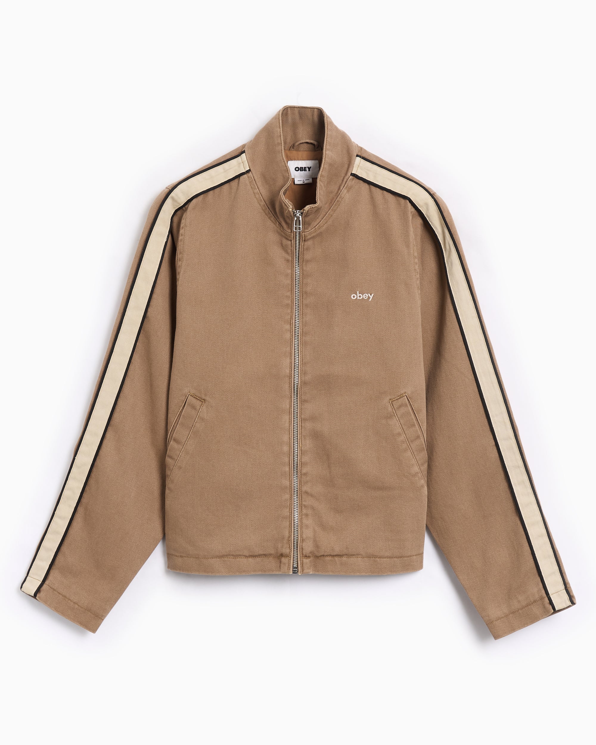 Jackets Coats OBEY Clothing Astrid Stripe Women's Light Jacket - 221800439-TAN