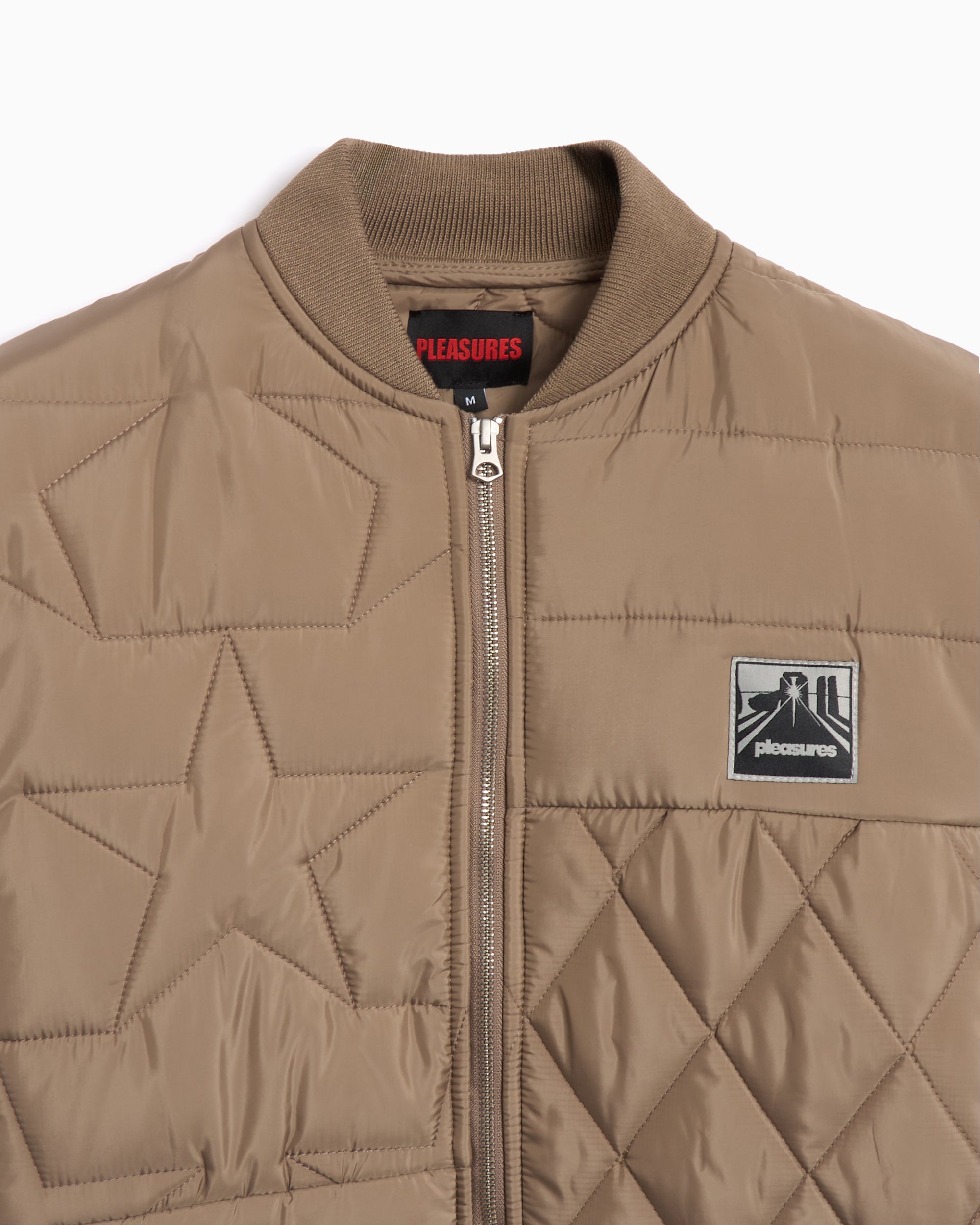 Jackets Coats Pleasures Stonehenge Quilted Men's Jacket Men's Quilted Jacket - P24W016-BROWN