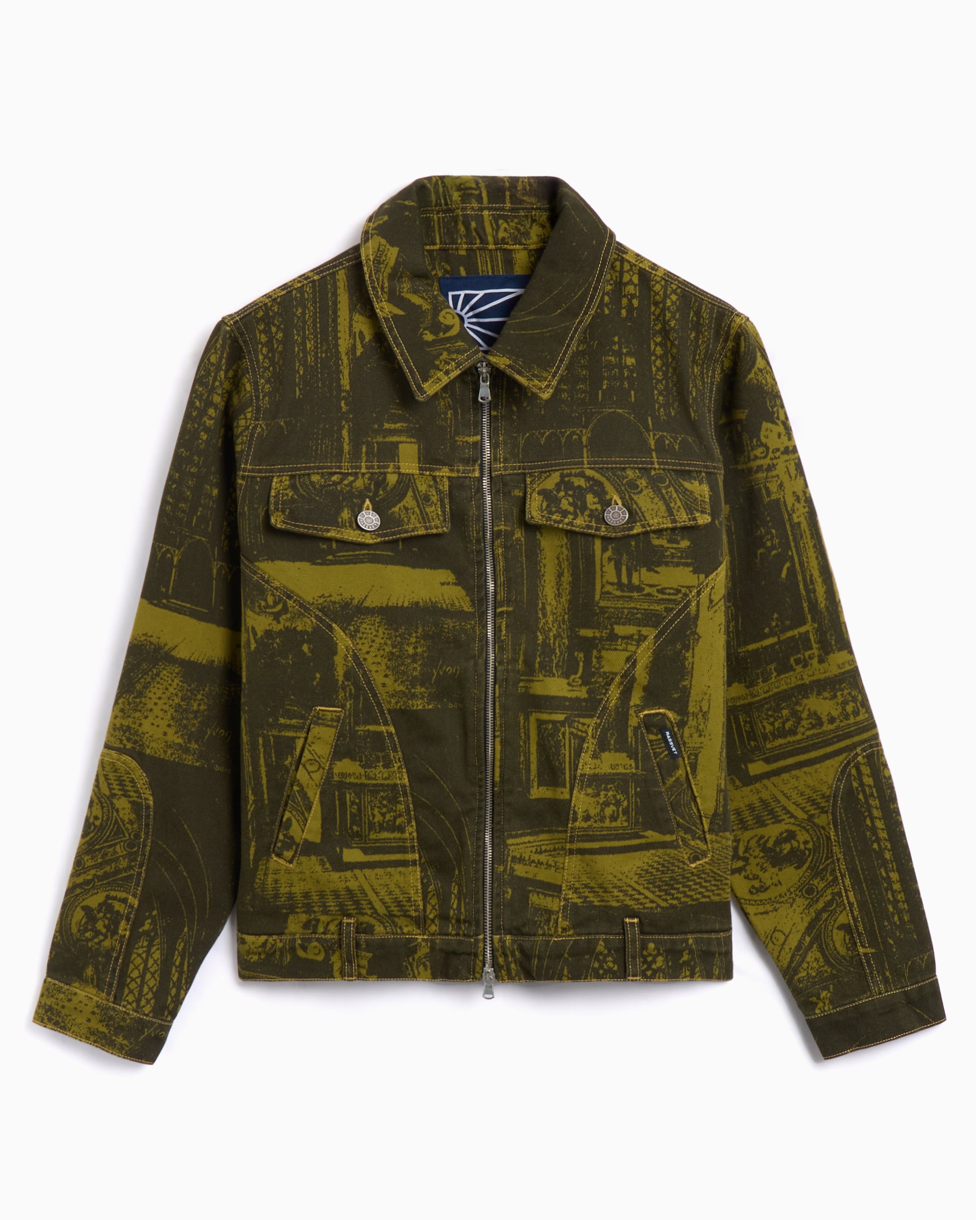 Jackets Coats Rassvet Printed Castle Men's Denim Jacket​ Men's Denim Jacket - PACC16J011-1