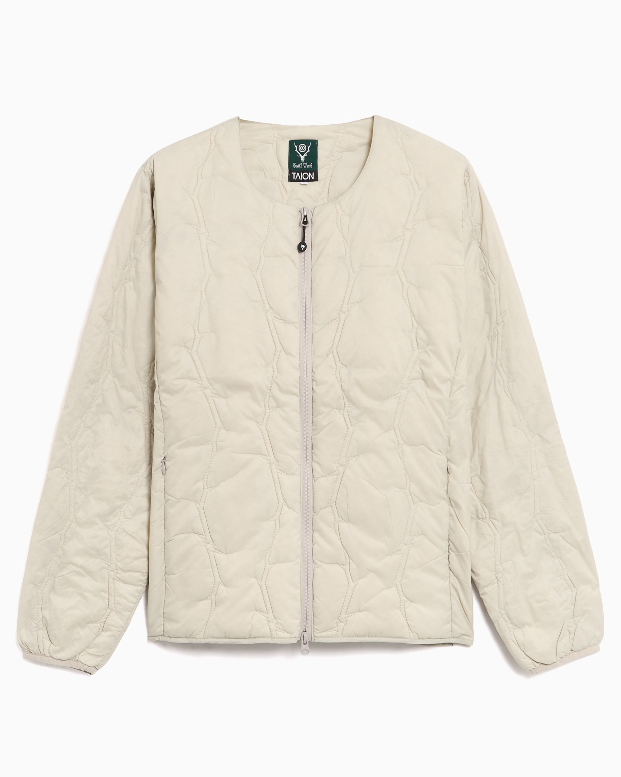 Jackets Coats South2 West8 x TAION Inner Men's Quilted Jacket - RW698-A-Ice Grey