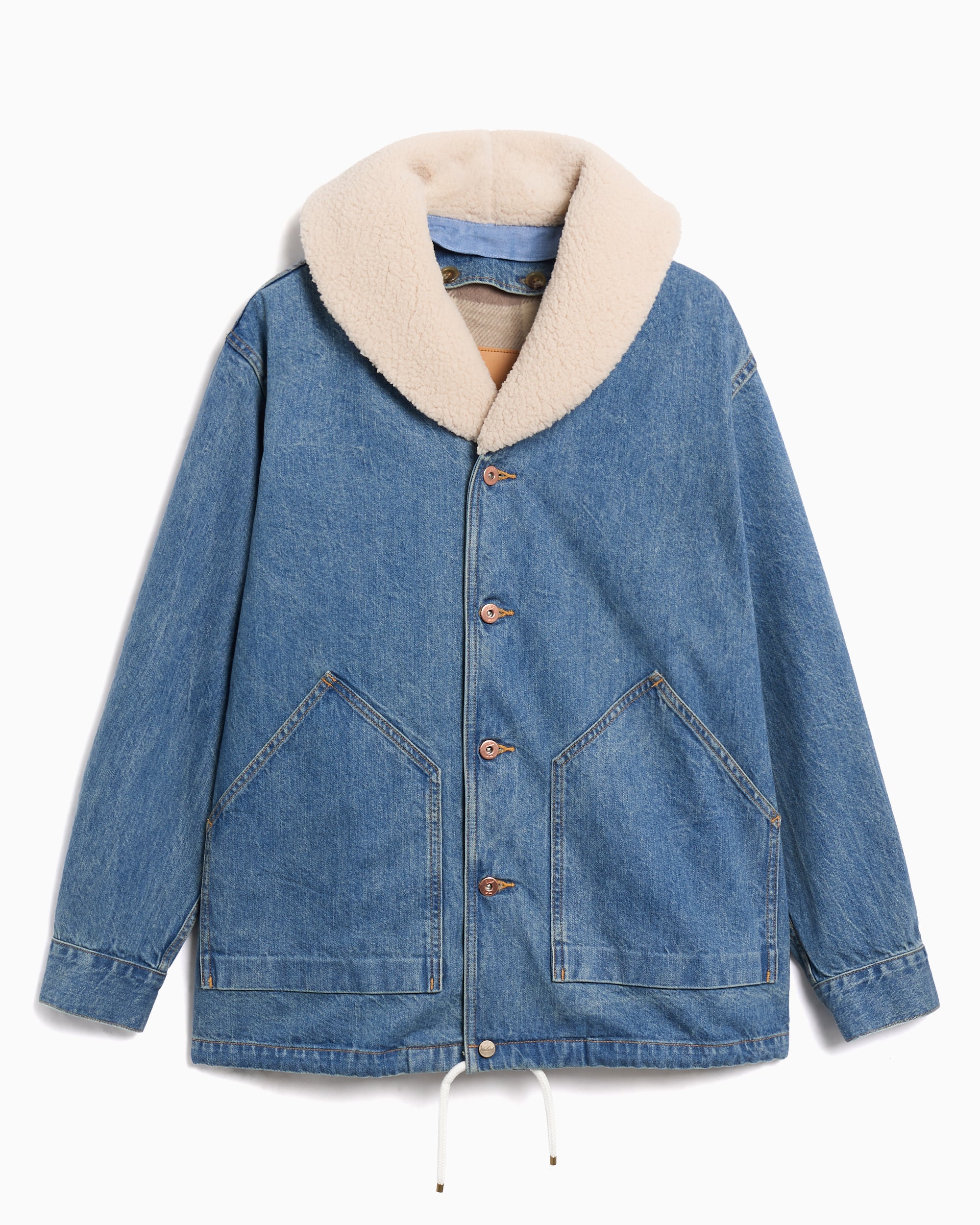 Jackets Coats Woolrich Outdoor Label Ranch Detachable Oversize Men's Denim Jacket - CFWJOU2026MRUT5259