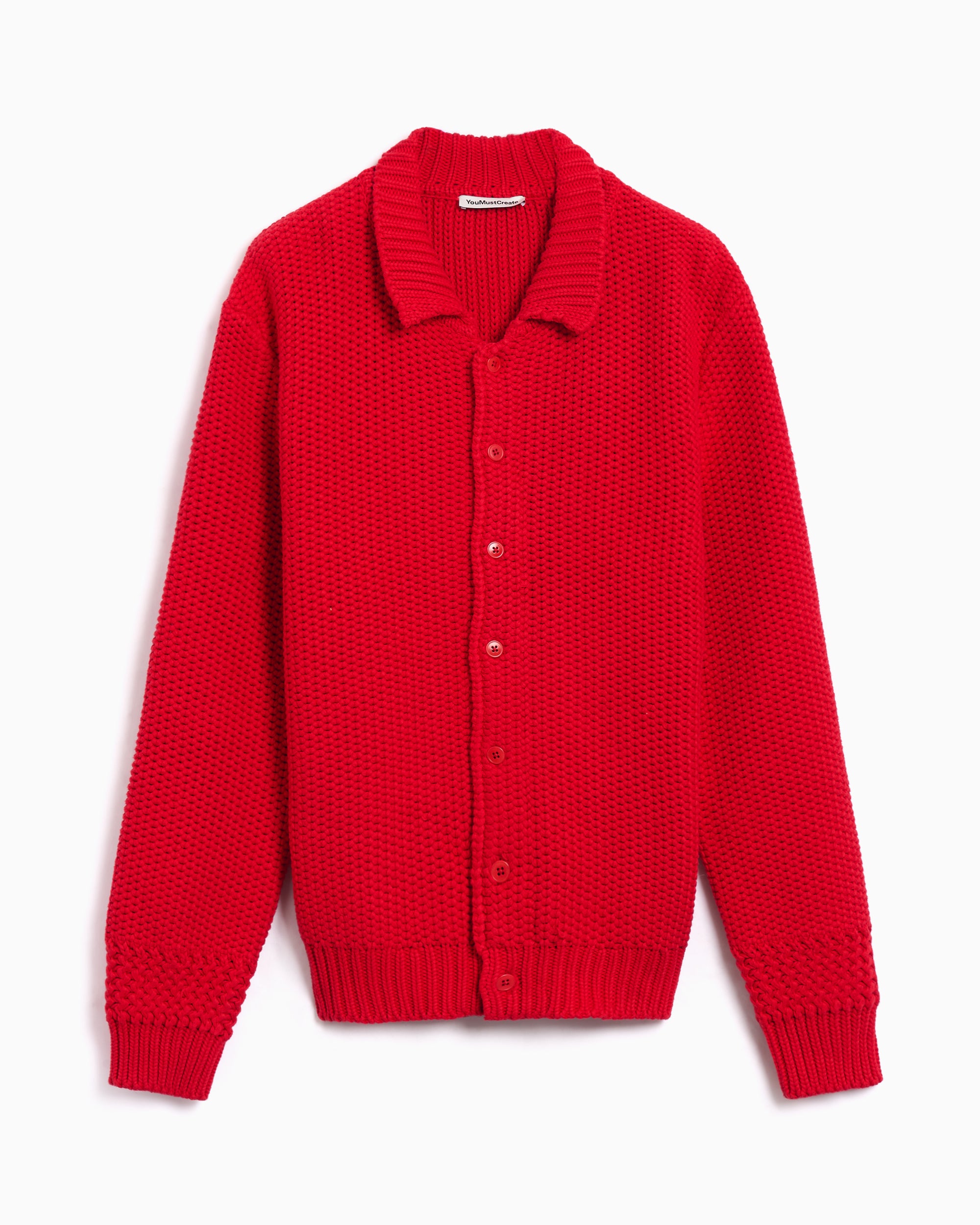Jackets Coats YMC Rat Pack Men's Cardigan - P8ZAF-RED