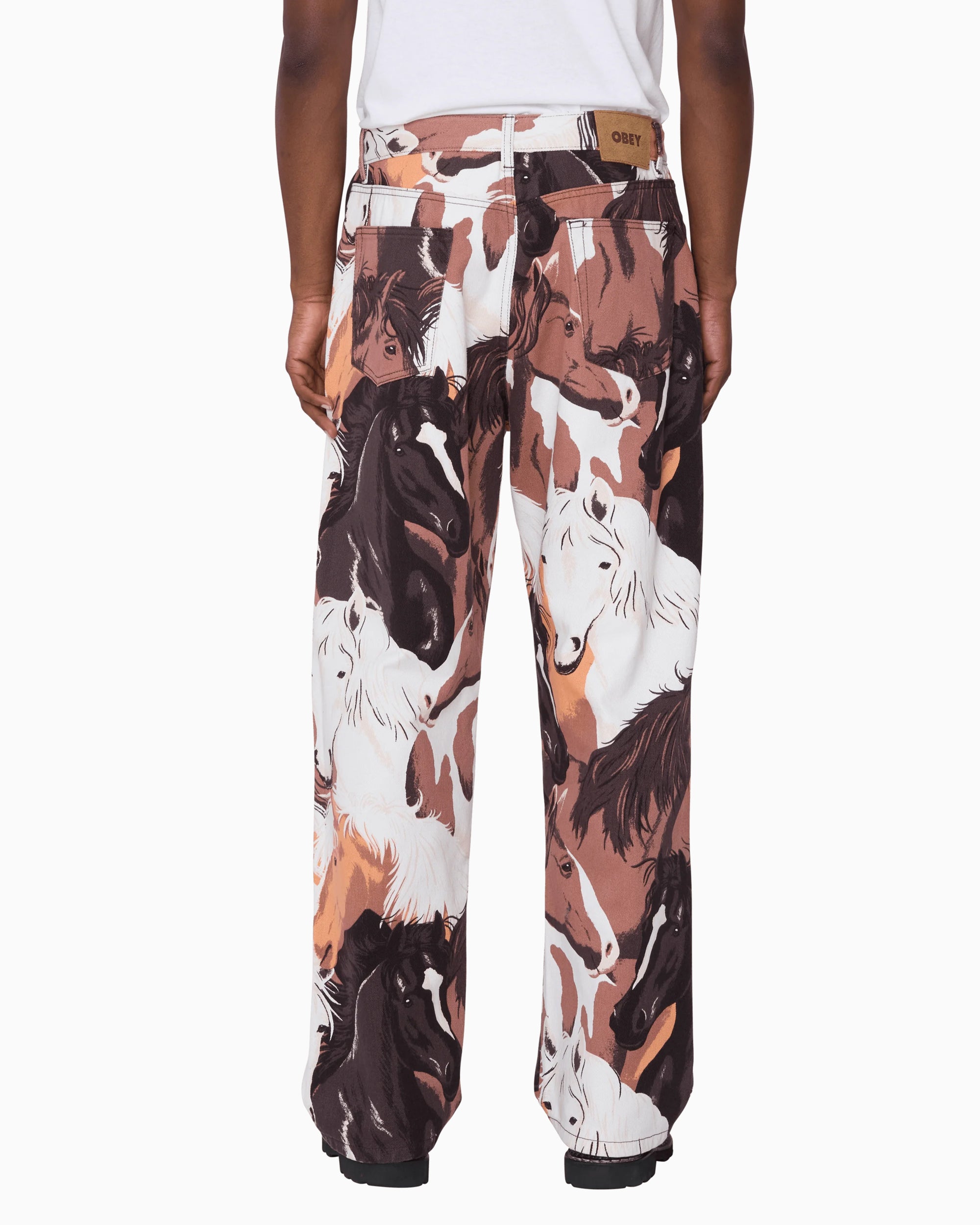 Jeans OBEY Clothing Horses Men's Baggy Jeans - 142010112-BWM