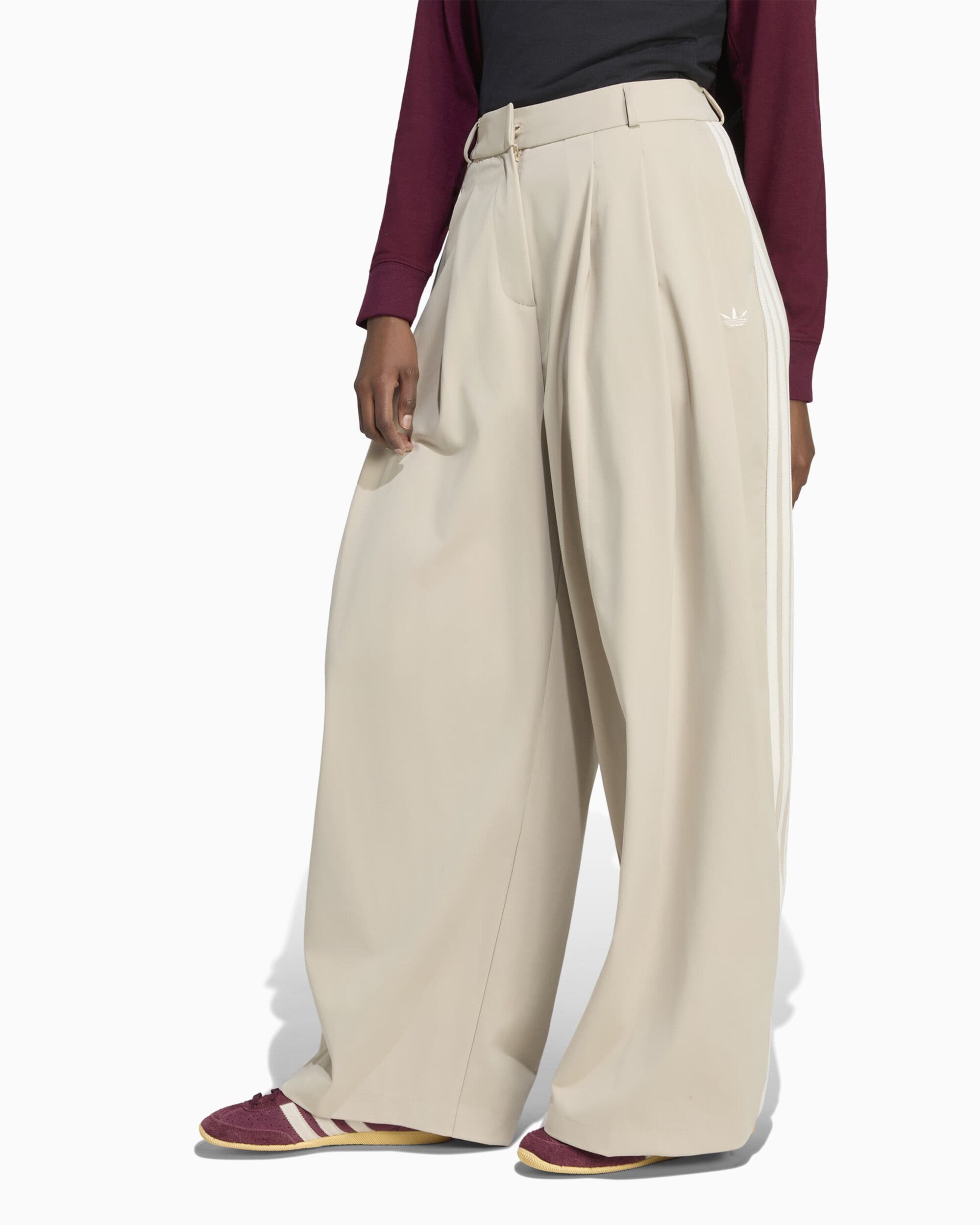 Pants adidas Originals Pleated Women's Wide Leg Pants - KQ5838