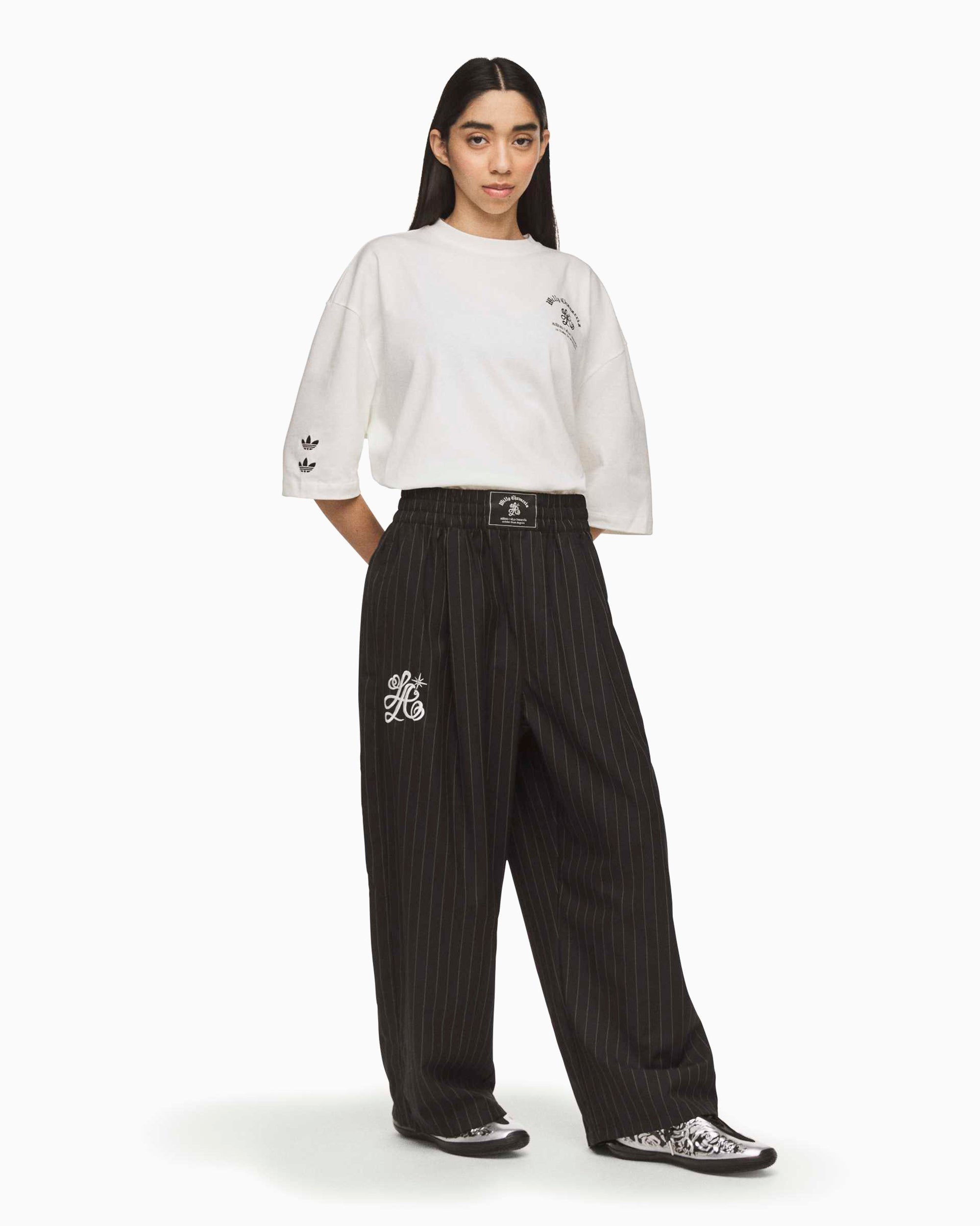 adidas Originals x Willy Chavarria Pinstripe Relaxed Track Pants voor