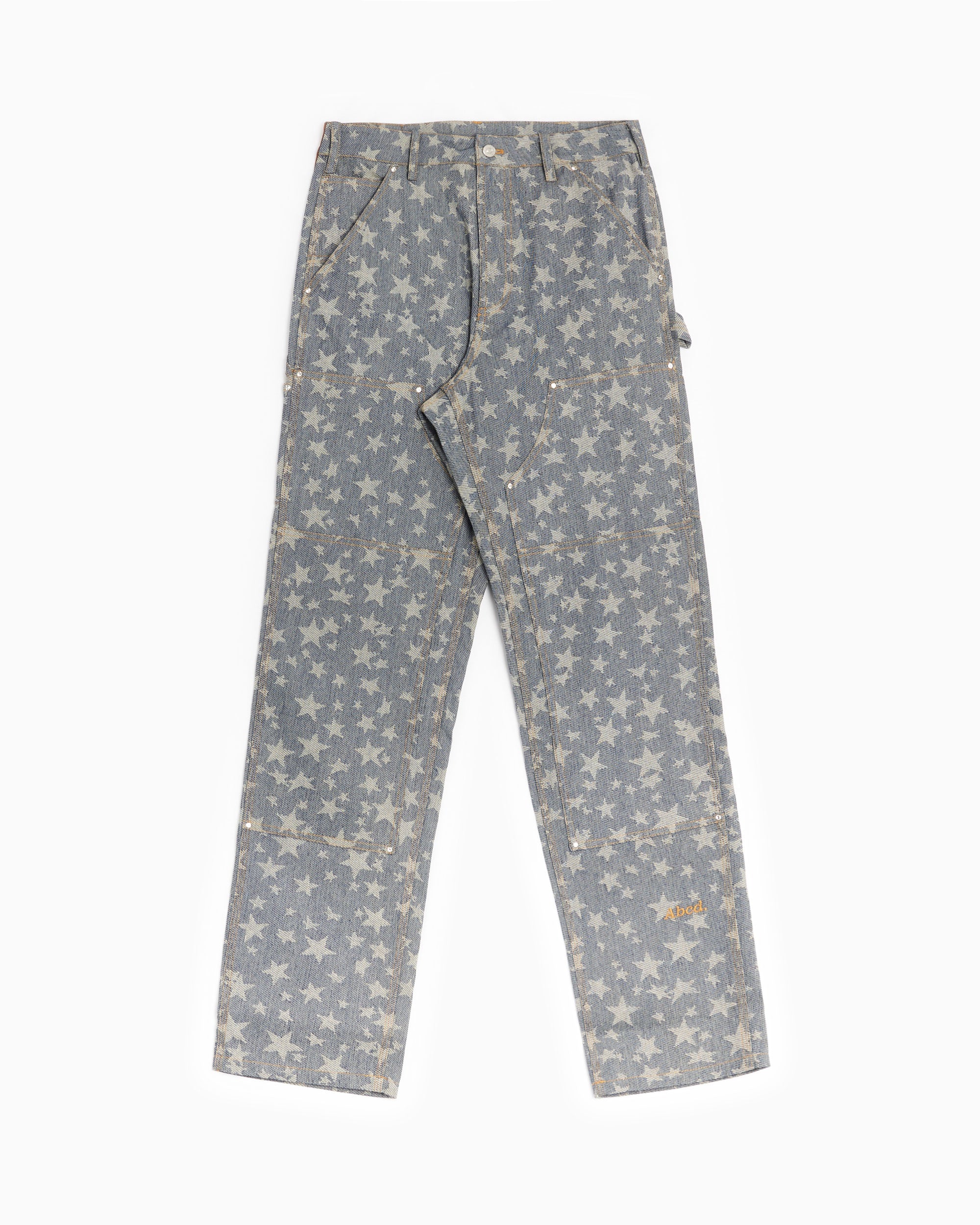 Pants Advisory Board Crystals Abc. Crystal Rivet Men's Double Knee Pants Men's Pants - ABCDFW23CRDKP-Dark Indigo
