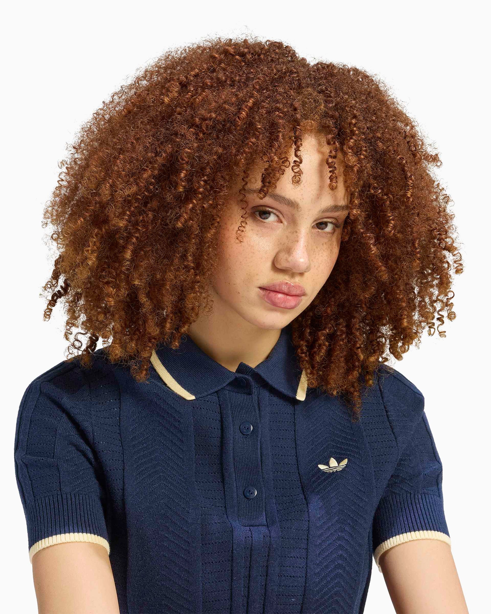 Polo shirts adidas Originals Cable Knit Cali Logo Slim Women's Polo Shirt - KR7059